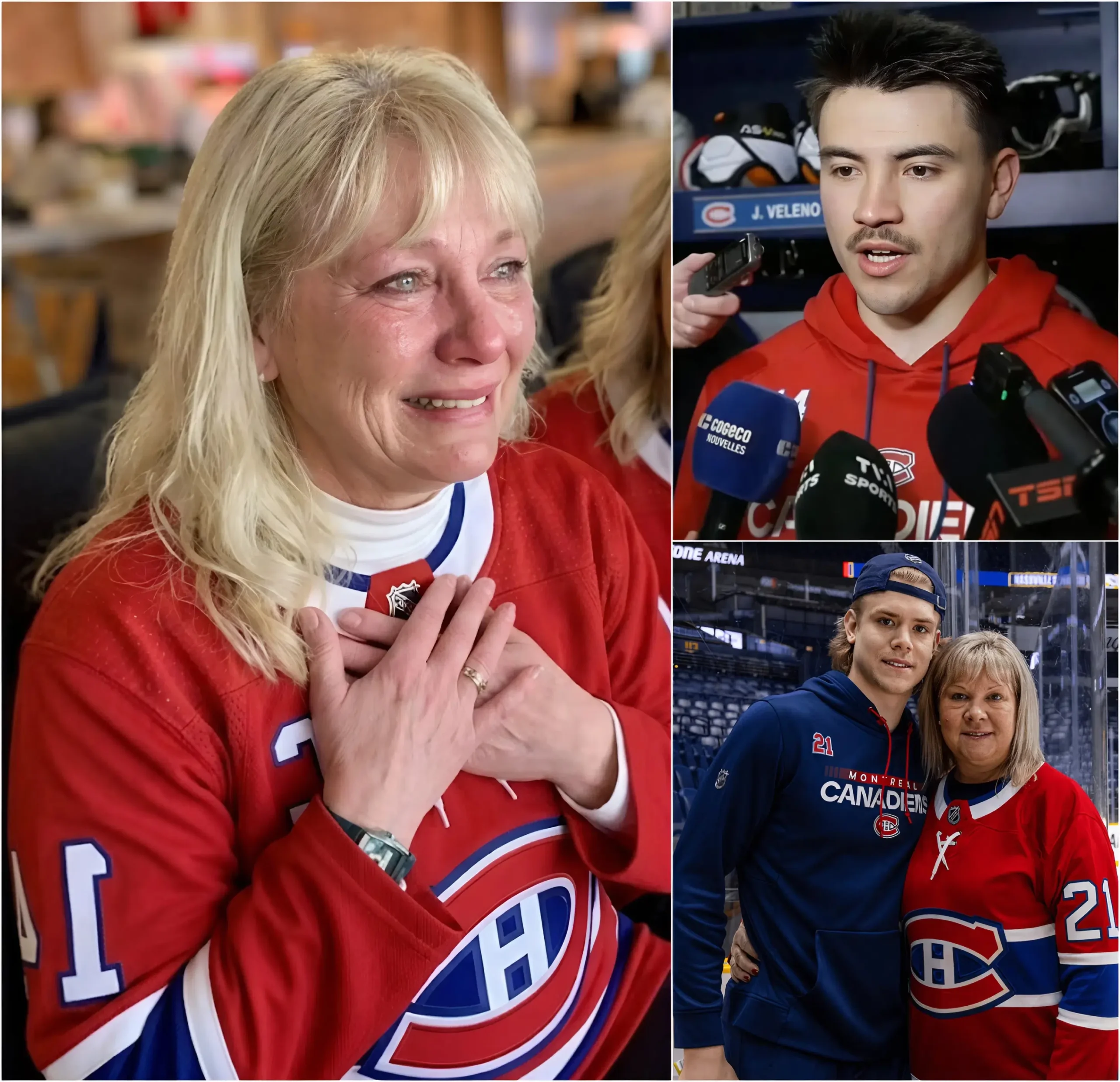 Cover Image for 💔 « MAMAN, J’AI ÉCHOUÉ ! » — Hier soir, il n’y a pas eu qu’une douloureuse défaite contre les Sabres de Buffalo ; Nick Suzuki s’est révélé être tout simplement le fils de sa mère.