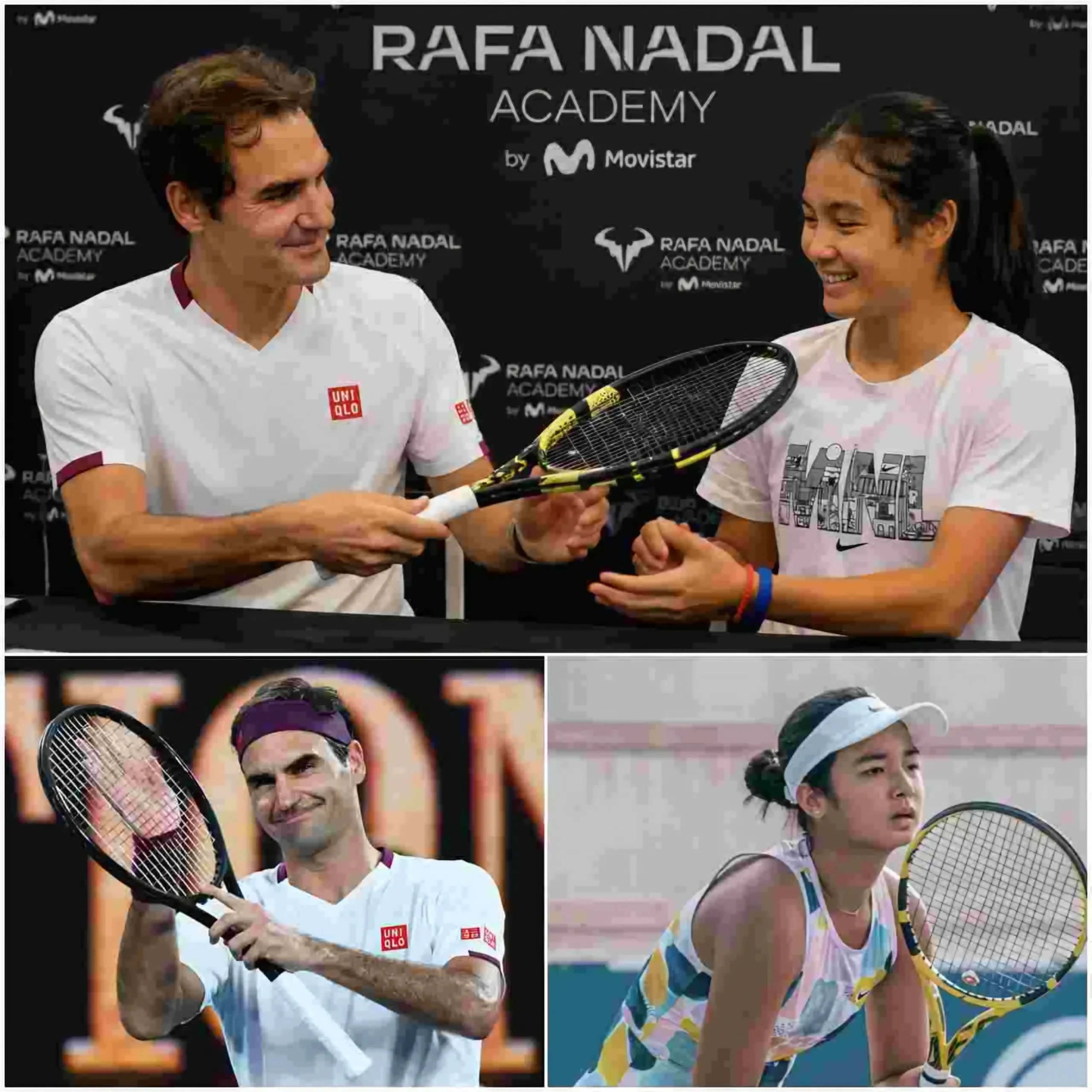 Cover Image for 📢 CONFIRMED:“YOU HAVE A SPECIAL FIRE”: ROGER FEDERER GIVES ALEXANDRA EALA A SIGNED CLASSIC TENSIONER RACKET