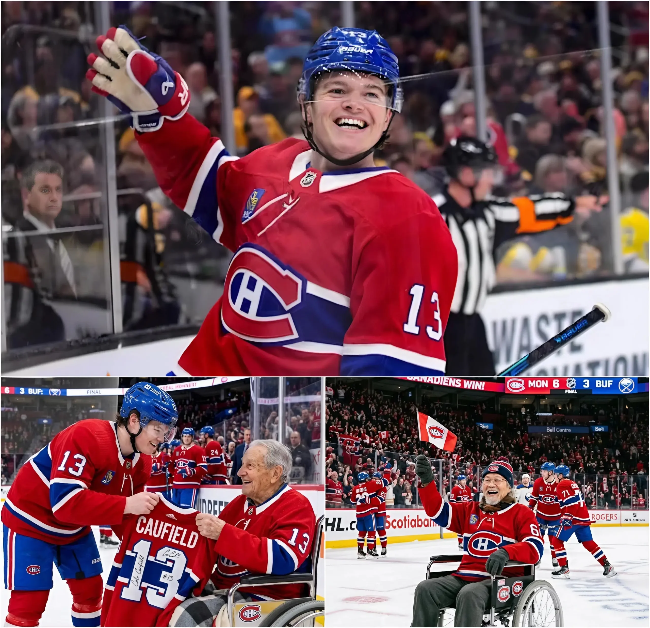 Cover Image for Dans un petit coin du stade des Canadiens de Montréal, au milieu des acclamations de la foule, un homme nommé Marco était assis dans un fauteuil roulant. Il venait de Mosinee, la paisible campagne où la vedette Cole Caufield avait grandi avant de devenir l’idole de millions de partisans des Canadiens.