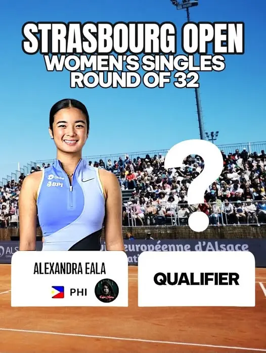 Cover Image for đą CONFIRMED: It has been officially confirmed that Filipino tennis star Alexandra Eala will play against a qualifying (Q) player in the first round (Round of 32) of the 2026 Strasbourg Open.