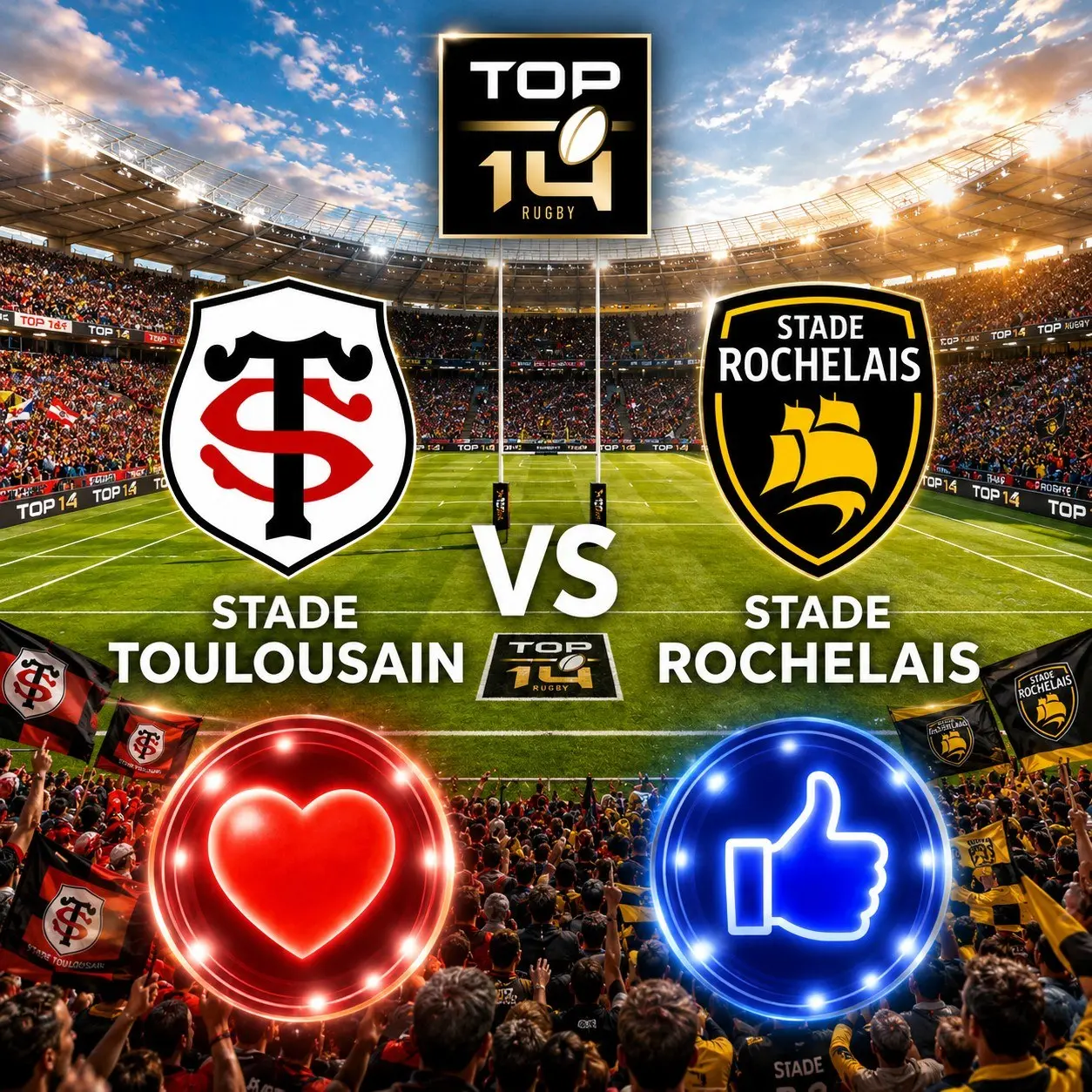 Cover Image for đïž OFFICIEL : LE CHOC EST REPROGRAMMĂ â le duel titanesque entre le Stade Toulousain et le Stade Rochelais change de date et promet dĂ©sormais une bataille encore plus explosiveâŠ