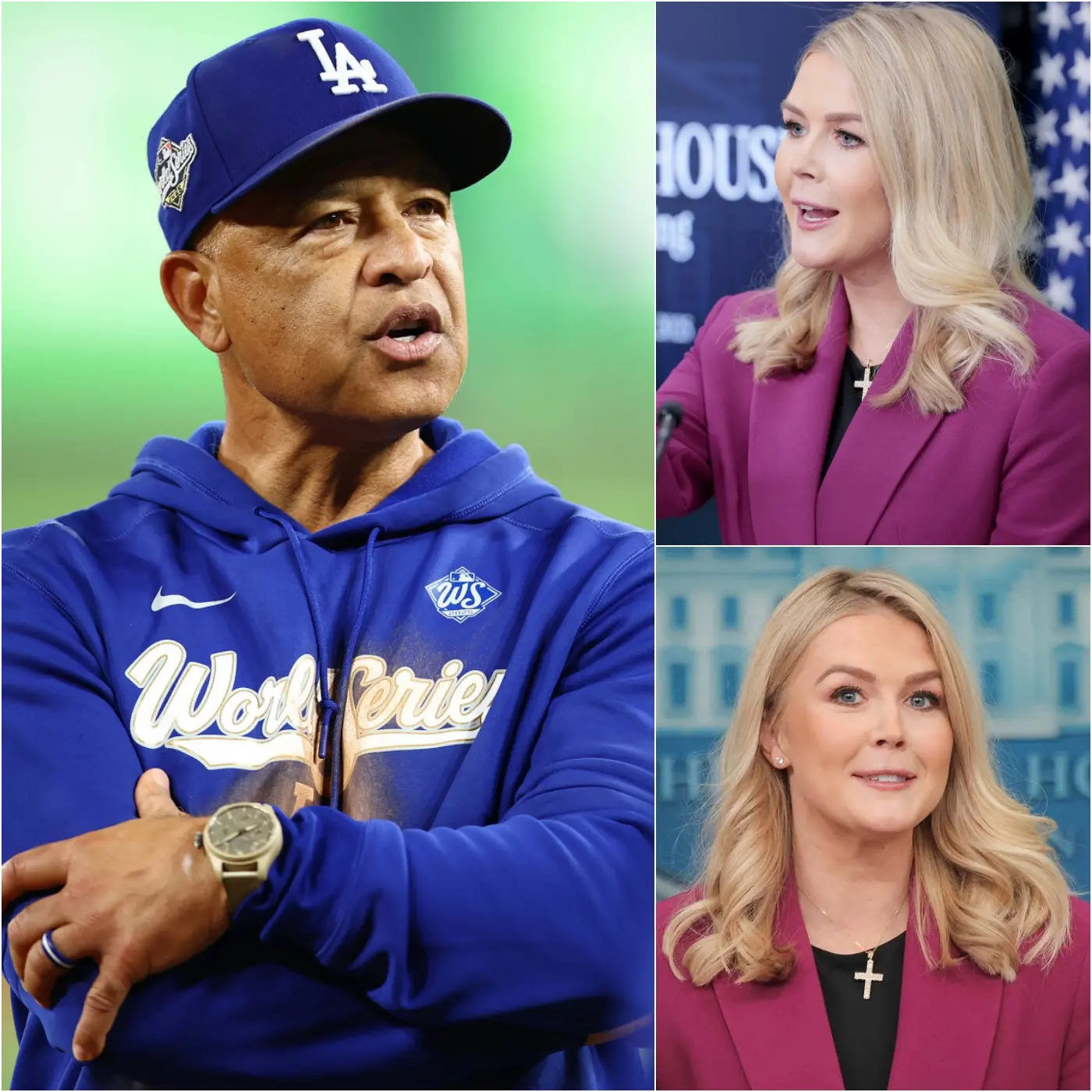 Cover Image for “HE’S JUST A BASEBALL COACH.” Those were the words Karoline Leavitt delivered—seconds before Los Angeles Dodgers head coach Dave Roberts shifted the entire tone of the studio with a composed yet cutting reply on live television.