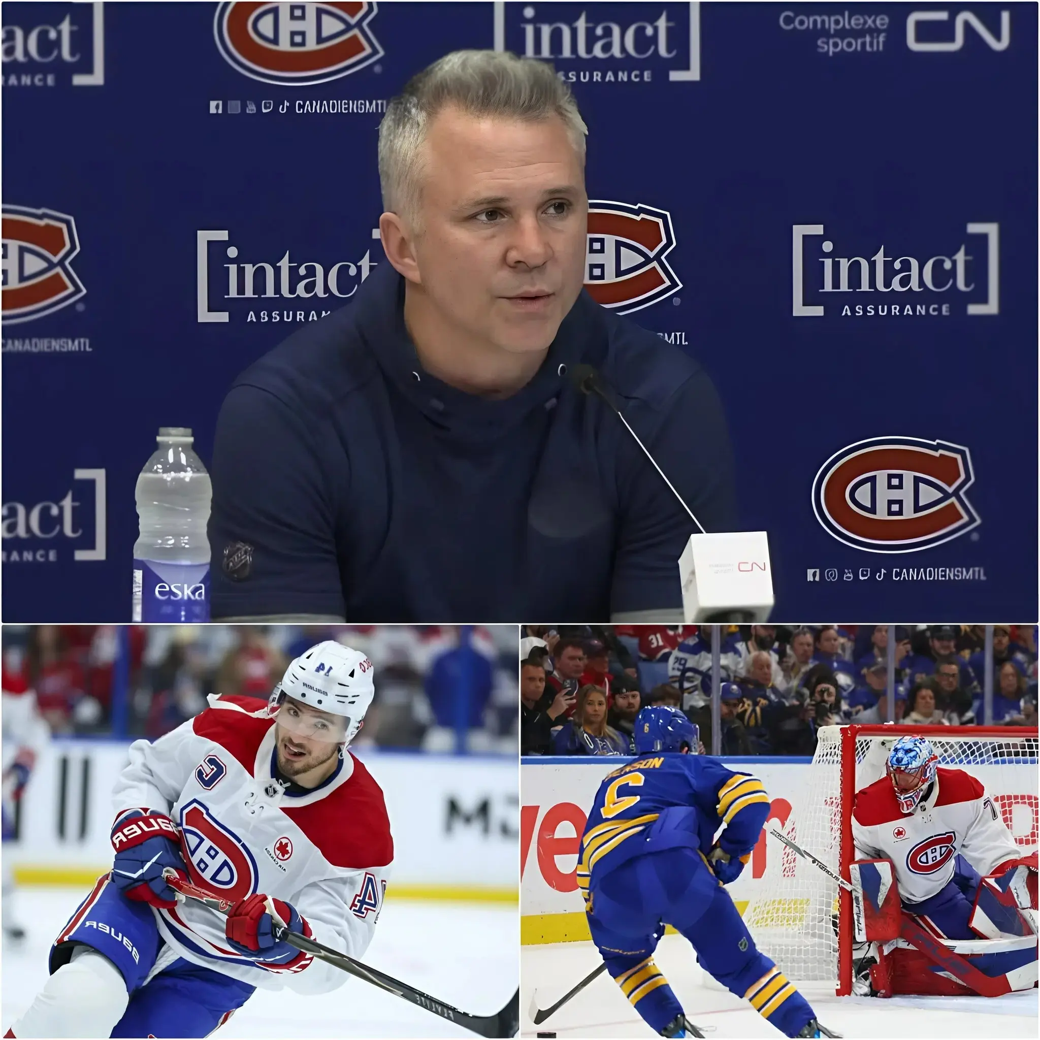 Cover Image for 🚨 BREAKING NEWS — JUST MINUTES AGO: Montreal Canadiens head coach Martin St. Louis revealed the heartbreaking reason why his players, especially Nick Suzuki, were unable to perform at 100% and ultimately suffered a painful defeat against the Buffalo Sabres in the opening round of the quarterfinals.