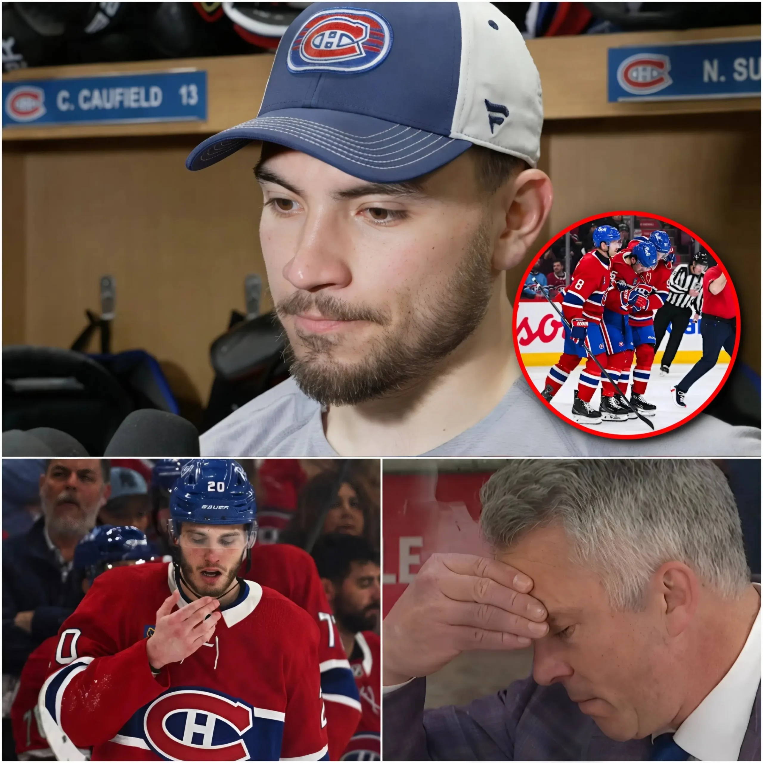 Cover Image for đ¨đ˘IL Y A 15 MINUTES : Nick Suzuki a fondu en larmes lors dâune courte interview après lâentraĂŽnement Ă huis clos, rĂŠvĂŠlant quâun pilier majeur des Montreal Canadiens a subi une blessure grave â suffisamment sĂŠrieuse pour lâempĂŞcher de participer au Game 7.