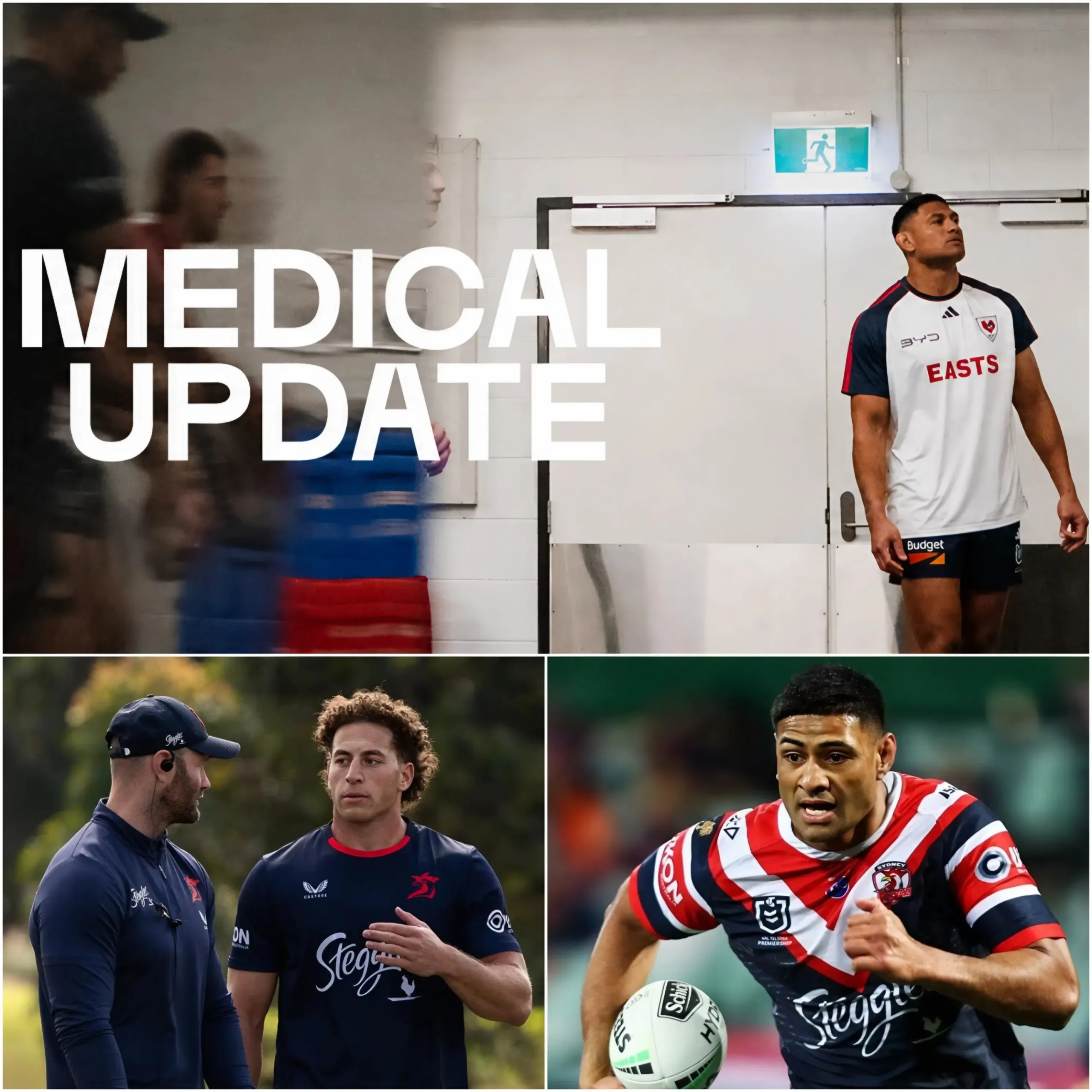 Cover Image for 🚨🐓 MEDICAL UPDATE: The post-Round 11 medical report following the clash with the North Queensland Cowboys has officially been delivered internally to the Sydney Roosters — and it’s sending fans through every possible emotion.
