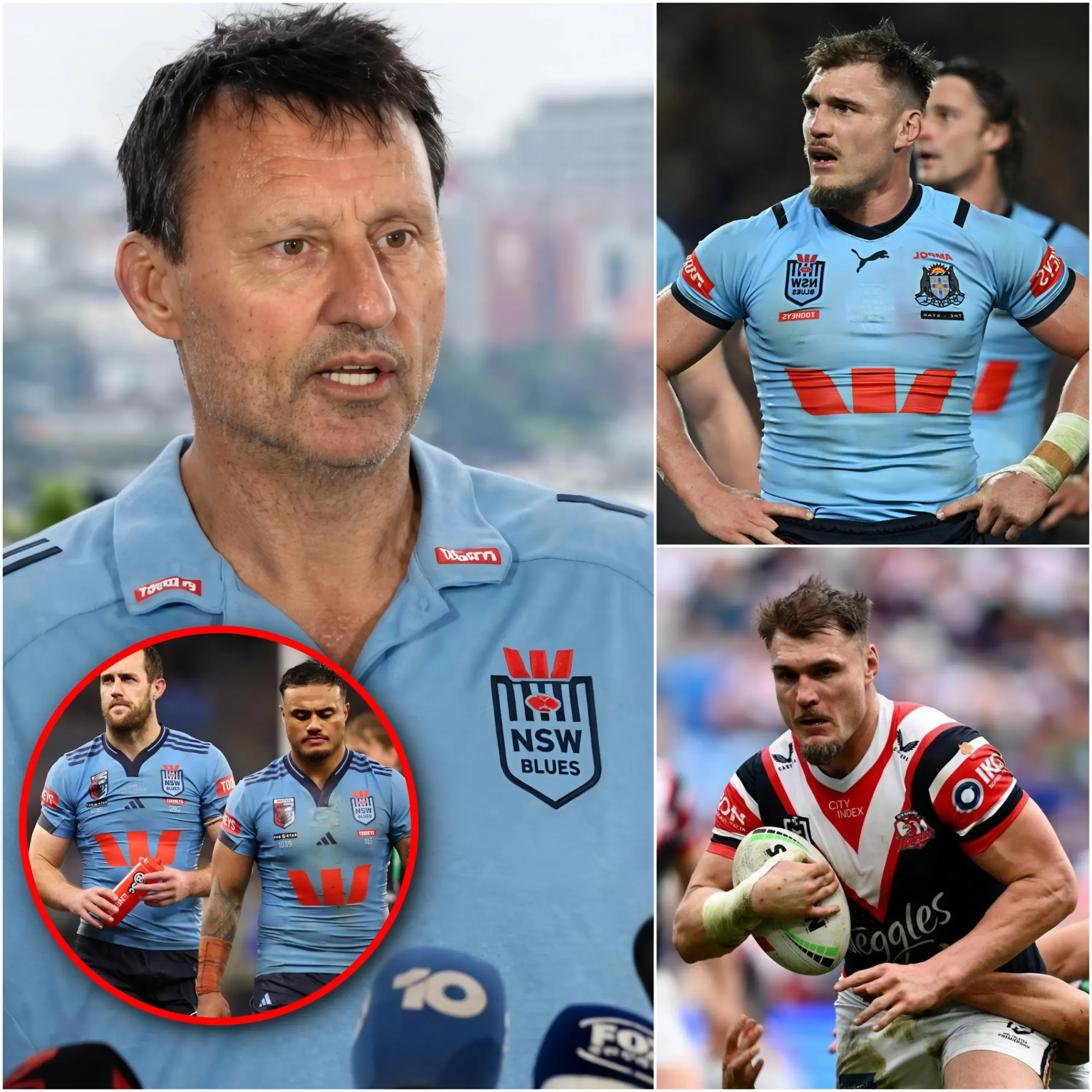 Cover Image for 🚨🏉 30 MINUTES AGO: Coach Laurie Daley has revealed the real reason behind the shock decision to axe Angus Crichton from the New South Wales Blues squad for State of Origin.