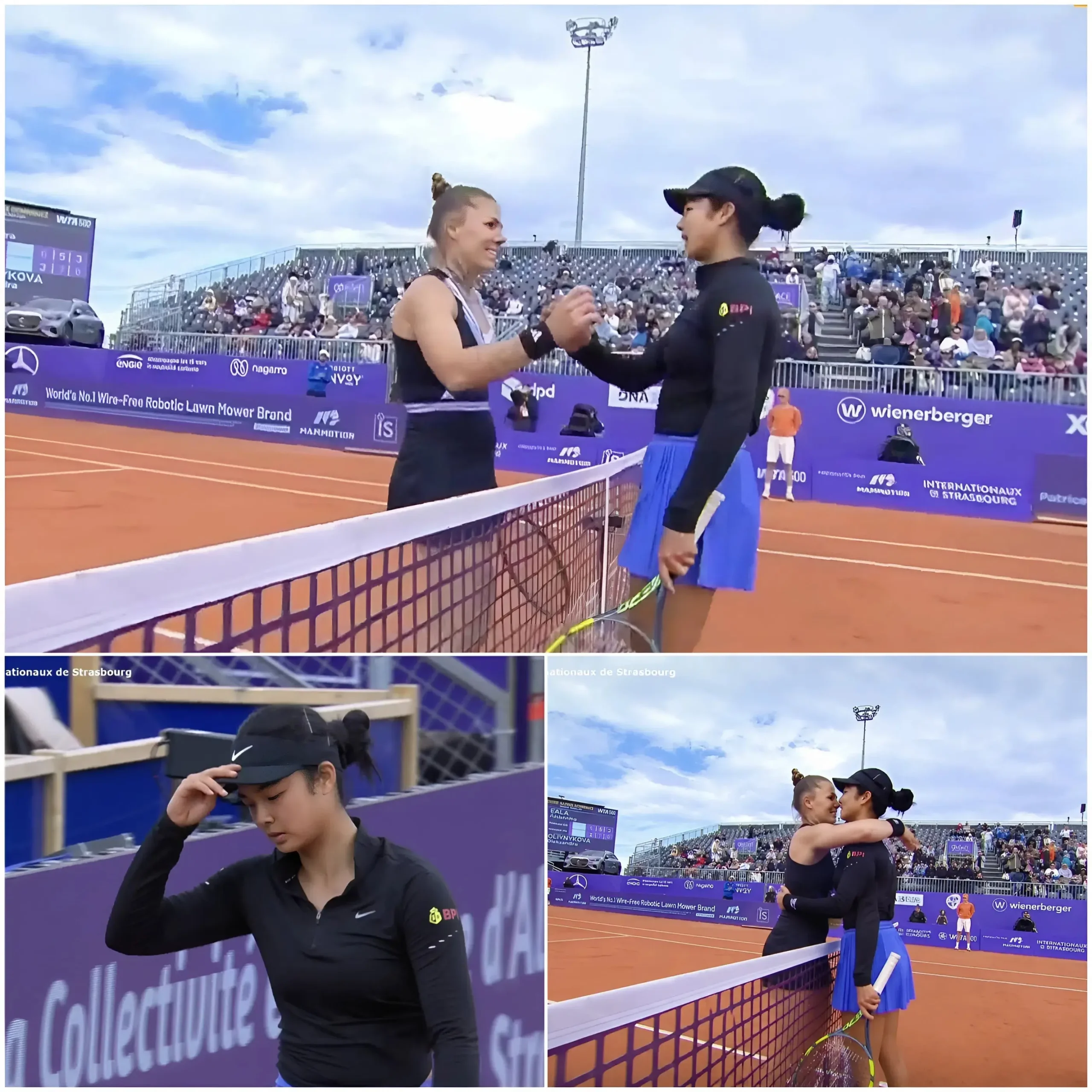 Cover Image for 👀 MUST-SEE:”The hug was more than just sports: What really happened between the two female tennis players that brought the audience to their feet, applauding and bringing tears to their eyes in Strasbourg?”