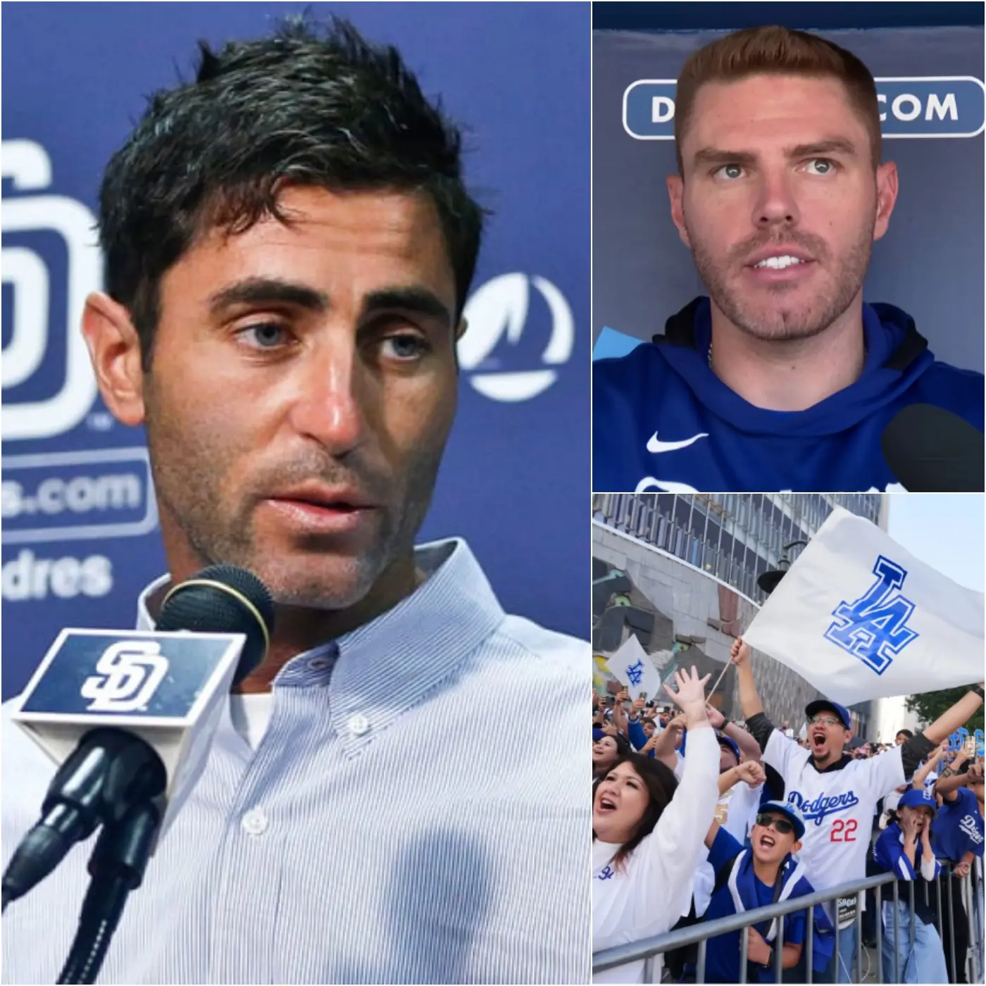 Cover Image for BREAKING NEWS: A. J. Preller reportedly suggested banning all Los Angeles Dodgers fans from Petco Park for a controversial reason, sparking outrage before Freddie Freeman fired back with a sharp 15-word response accusing the Padres of fear