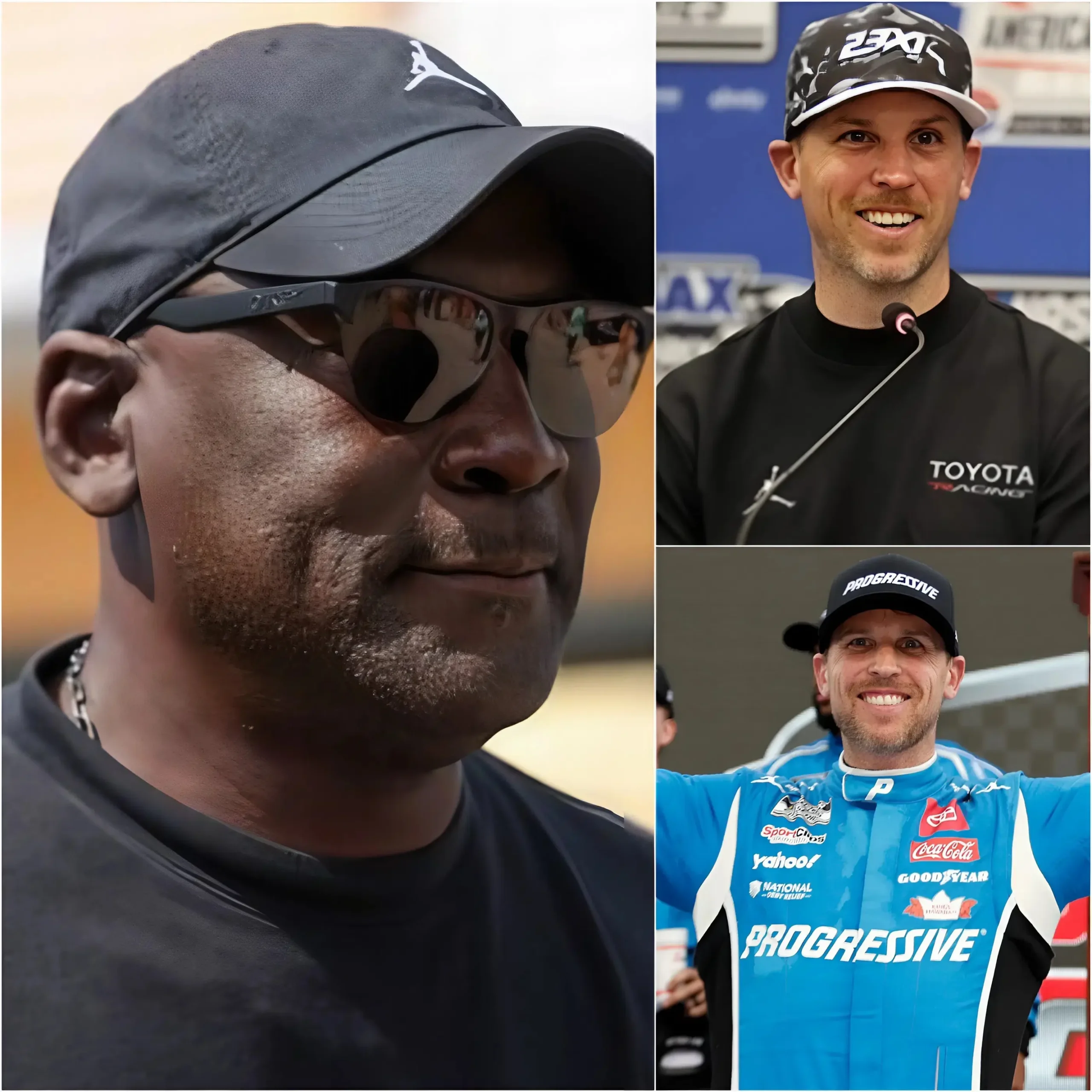 Cover Image for BREAKING NEWS 🚨😲 “Denny Hamlin had absolutely no idea what was about to happen…” — Michael Jordan unexpectedly stunned Denny Hamlin right after his All-Star victory — and that unexpected moment on set immediately left both the audience and his colleagues speechless… 👇👇👇