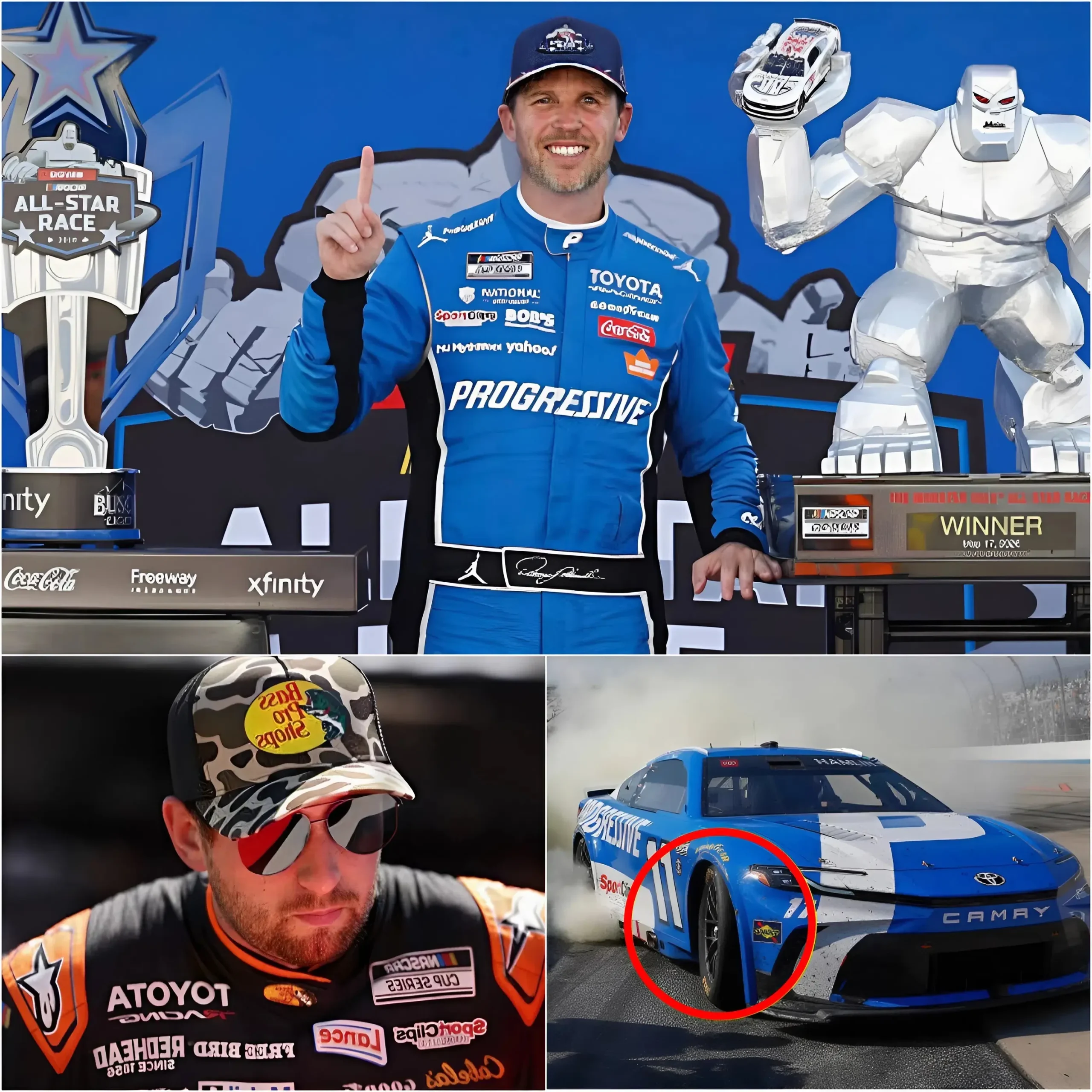 Cover Image for 🛑 JUST IN 5 MINUTES AGO 🏁 Chase Briscoe unexpectedly submitted a formal request to NASCAR, proposing a special inspection of Denny Hamlin’s car immediately after the race at Dover Motor Speedway.