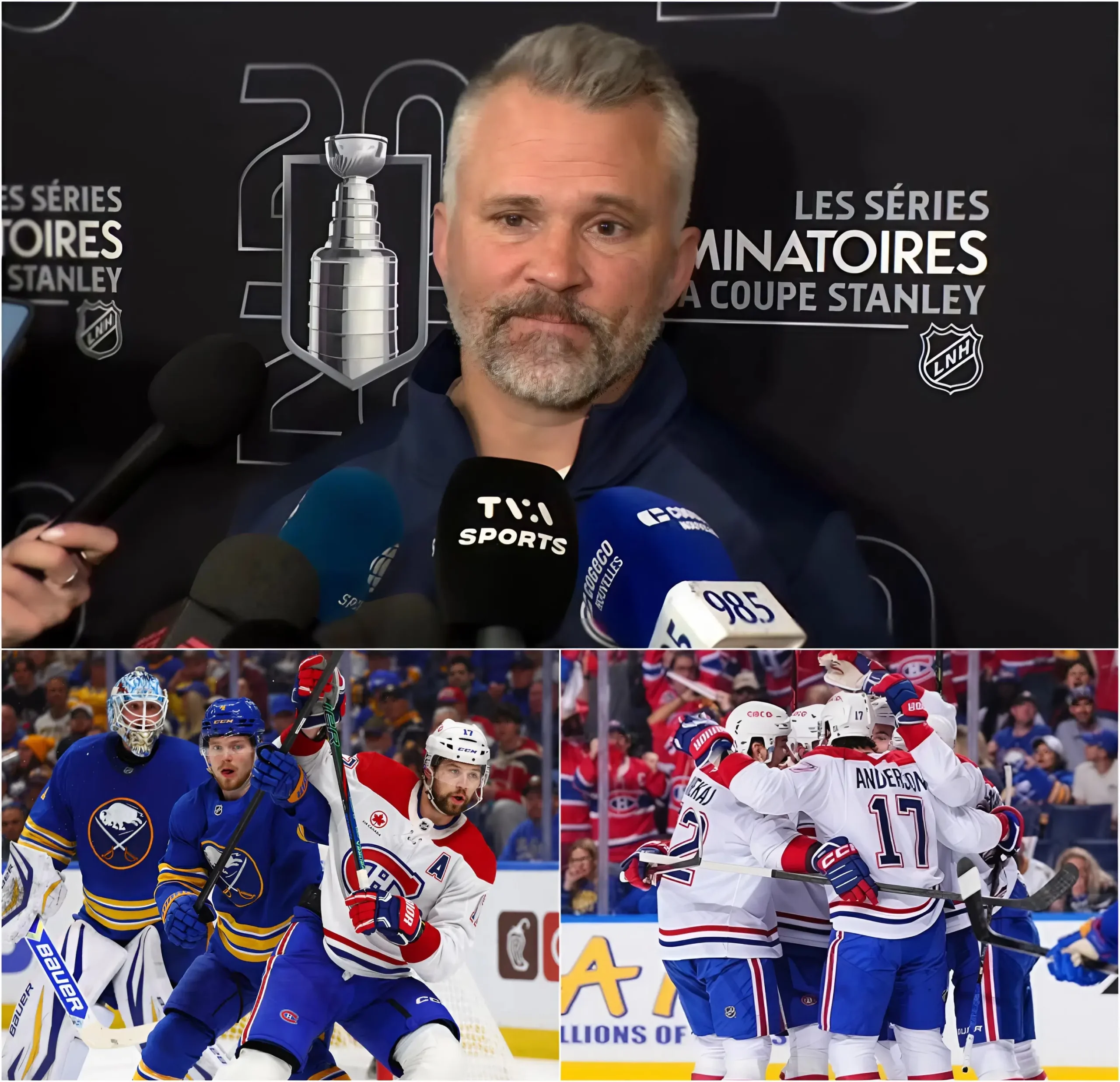 Cover Image for 🚨🚨Il y a 30 minutes : La LNH a secoué le monde du hockey en congédiant en urgence deux arbitres suite à des allégations de comportement « bizarre » liées à un grave scandale de trucage de match après la victoire 3-2 des Canadiens de Montréal contre les Sabres de Buffalo en quarts de finale de la LNH.