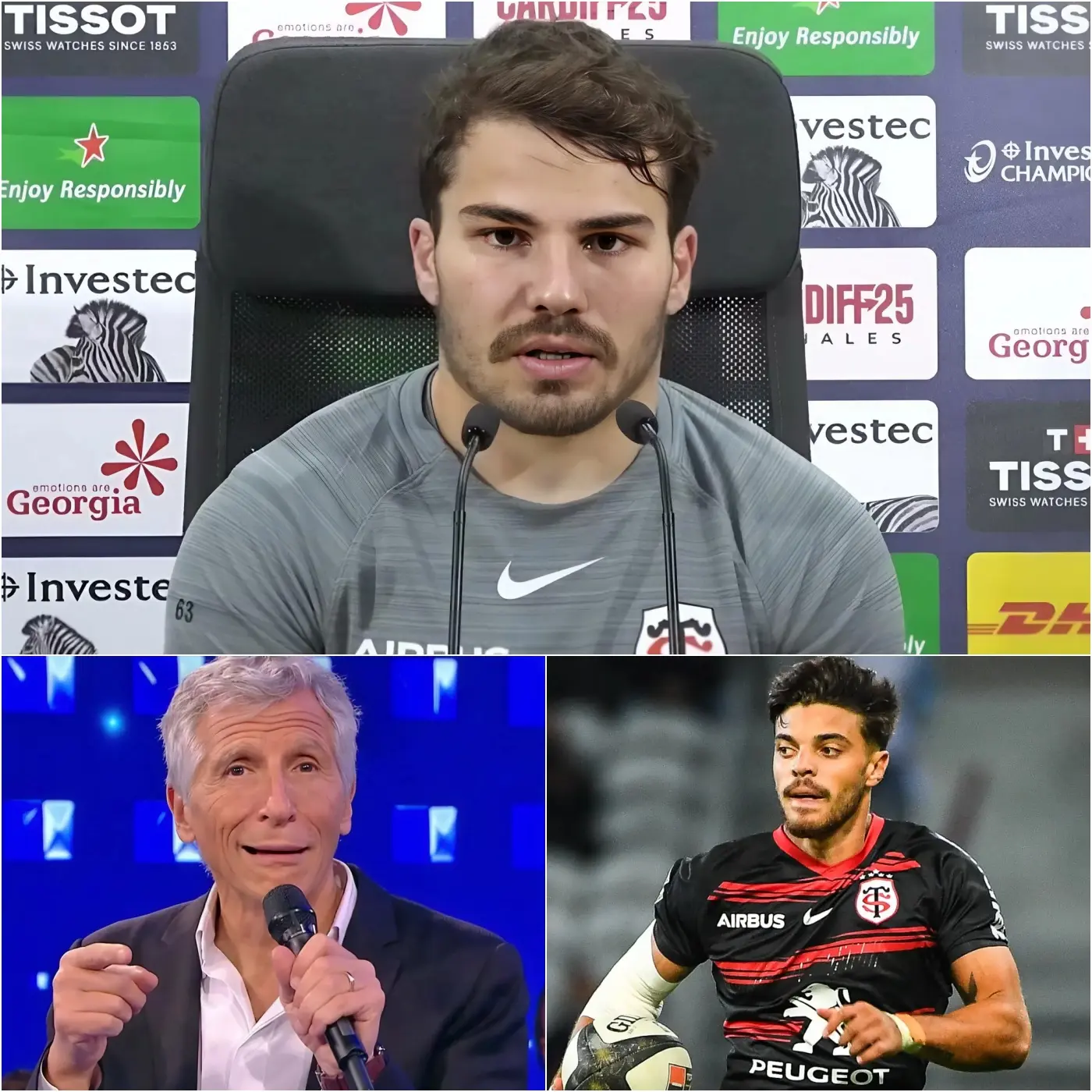 Cover Image for 🏉🔥 CHOC EN DIRECT : « LE POUVOIR NE DONNE PAS LE DROIT DE RABAISSER LES AUTRES » — Antoine Dupont, figure du Stade Toulousain, a cloué le plateau avec une réplique tranchante face à Nagui en prime time, le poussant dans ses retranchements jusqu’à n’offrir qu’un sourire embarrassé en tentant de défendre ses propos sur Romain Ntamack