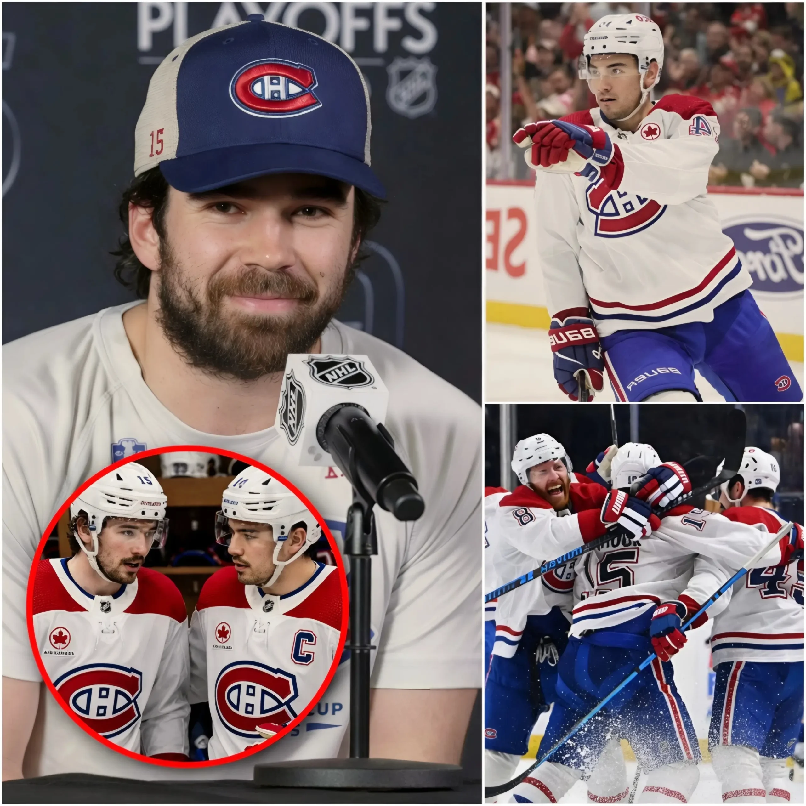 Cover Image for 🗣️🏒« Les paroles de réveil qu’il m’a adressées ont été le tournant qui m’a ouvert le chemin vers la victoire… » Alex Newhook a révélé un moment très spécial vécu dans le vestiaire de Montréal avant une prolongation totalement étouffante.