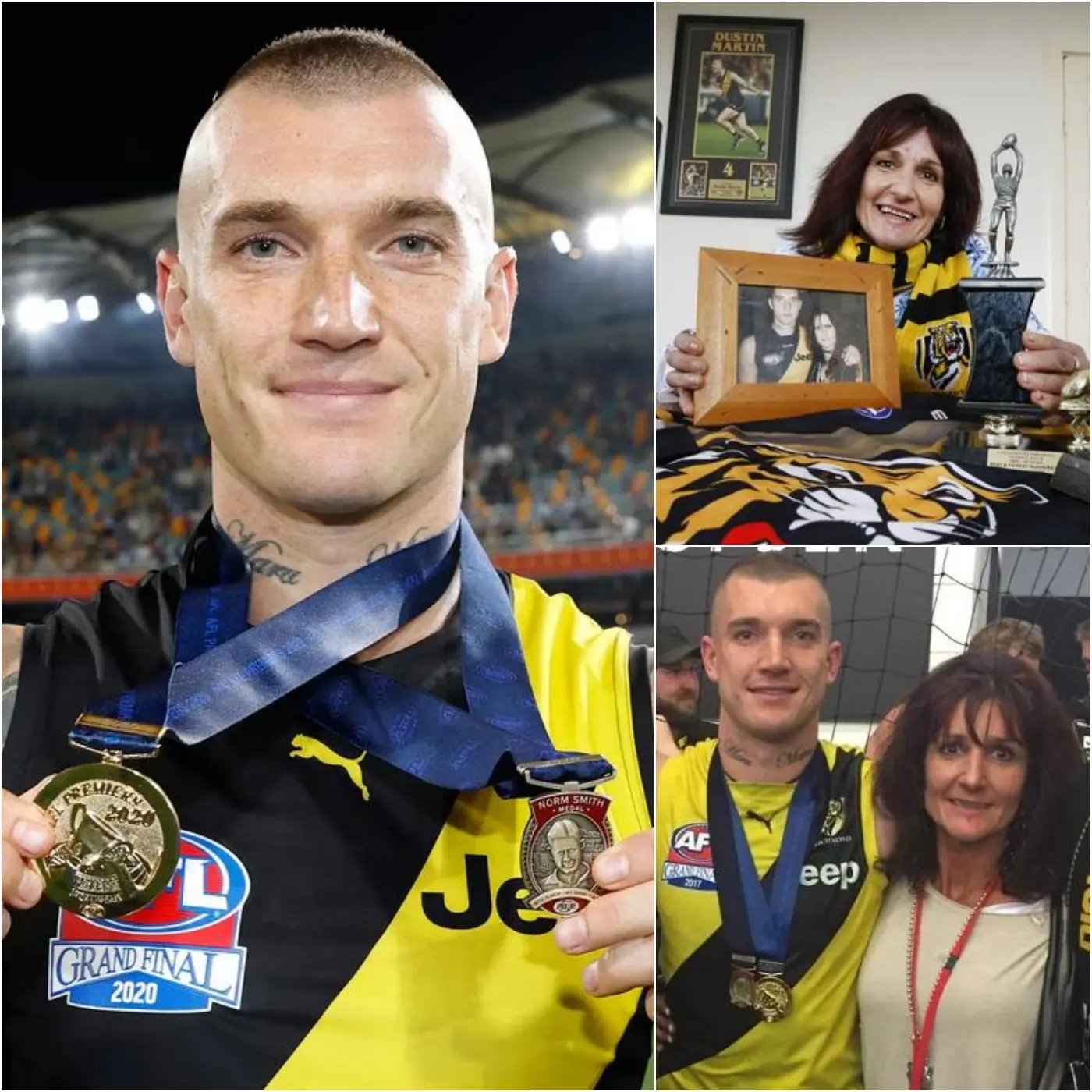 Cover Image for ❤️ “MY SON HAS MADE OUR FAMILY AND THE WHOLE COUNTRY OF AUSTRALIA PROUD.” Dustin Martin’ mother, visibly moved, broke down in tears during her emotional speech
