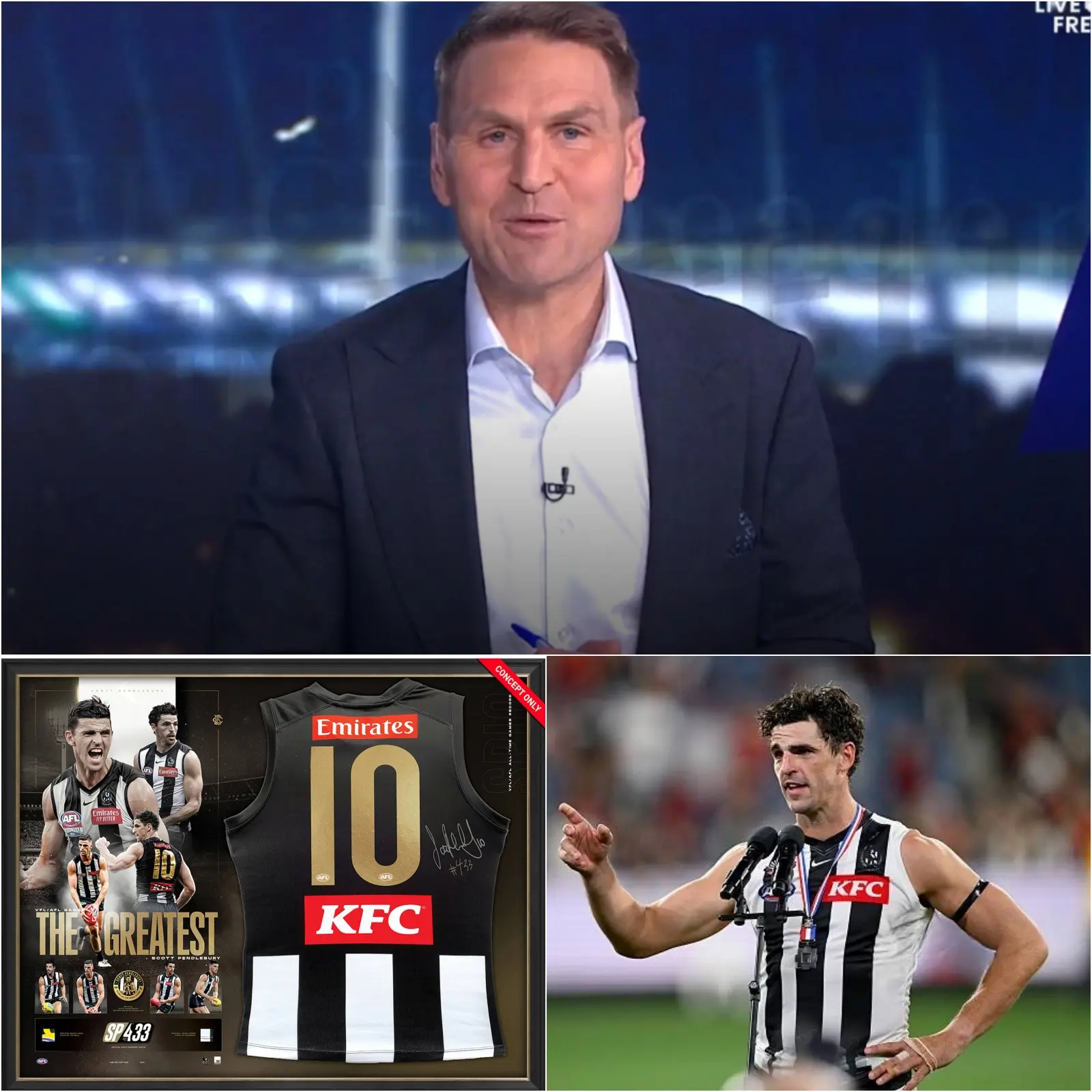 Cover Image for âTHE BIGGEST STAIN OF THE AFLâ Rival clubs and many experts have vehemently protested allegations that Collingwood and the AFL organizers colluded to create a legal loophole to circumvent the rules through Scott Pendleburyâs record-breaking 433rd game, thereby siphoning off extra money from the superstarâs pocket.