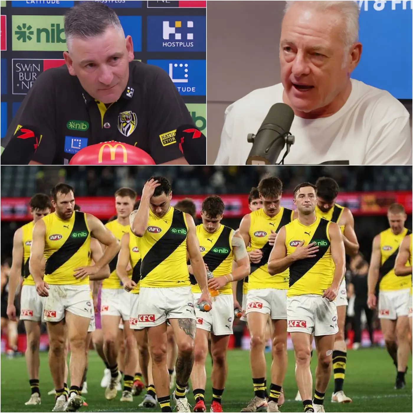 Cover Image for đ¨ âSHUT UP! WHAT RIGHT DO YOU HAVE TO TALK TO ME LIKE THAT?!â According to sources, Richmond head coach Adem Yze was abruptly interrupted during a live television broadcast when sports commentator Dwayne Russell sarcastically remarked, âTHE HONEYMOON IS OVER FOR ADEM YZE.â