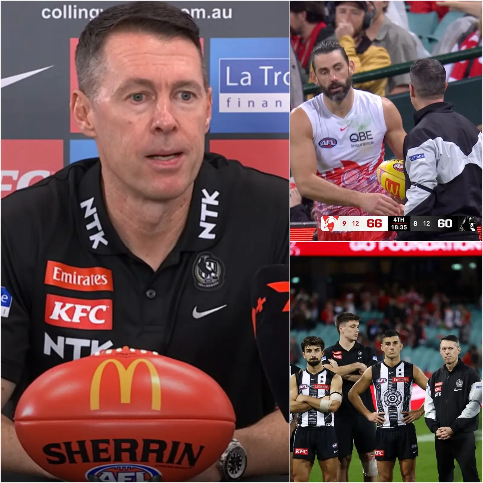 Cover Image for đ¨âSeriously, it was just a moment in time, we keep moving on.â Craig McRae was quizzed on the âpersonalâ comment he made to former Magpie Brodie Grundy during last weekâs loss to Sydney.