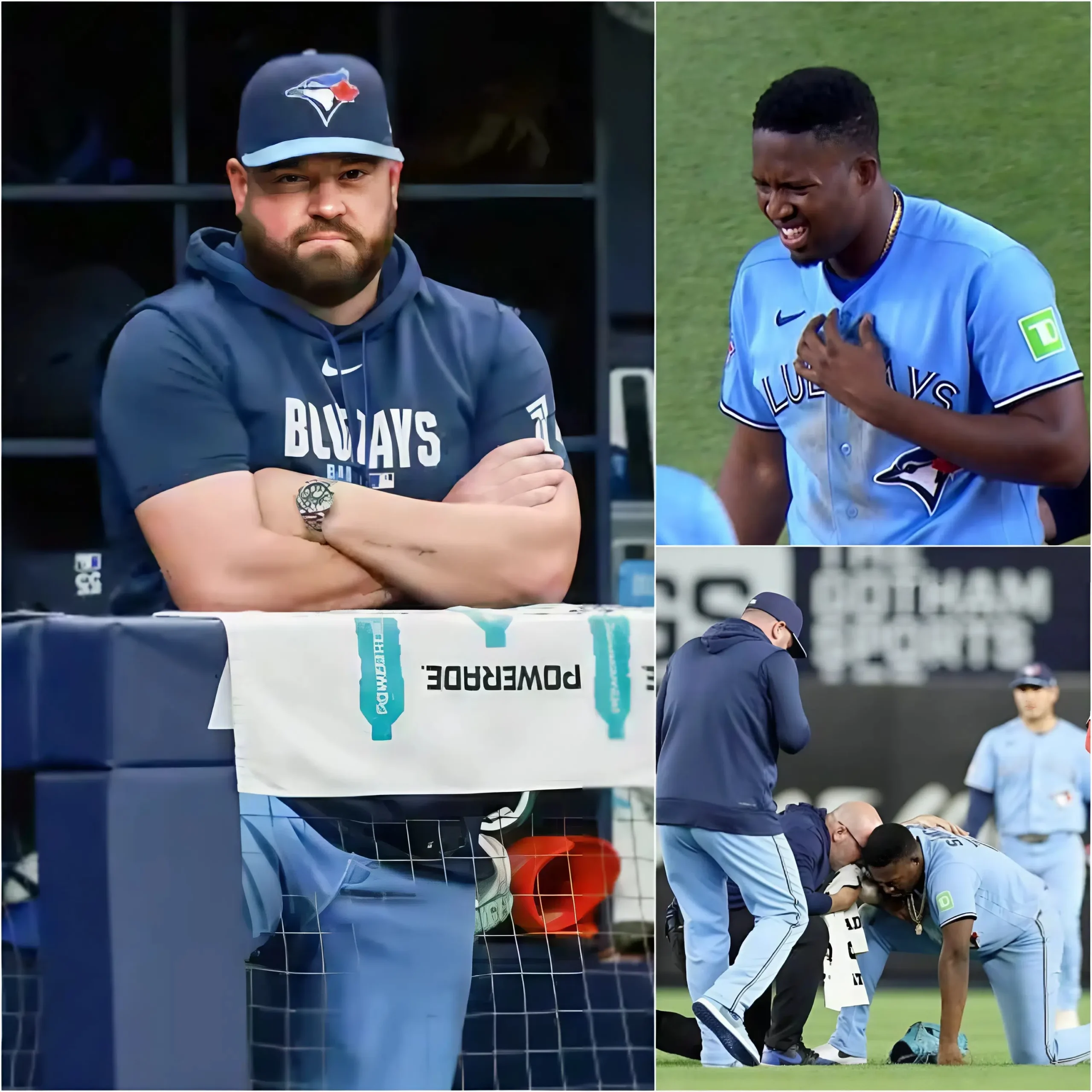 Cover Image for âBlue Jays plunged into new nightmareâ â JesĂşs SĂĄnchez collapses mid-game after horrific collision with Yankees
