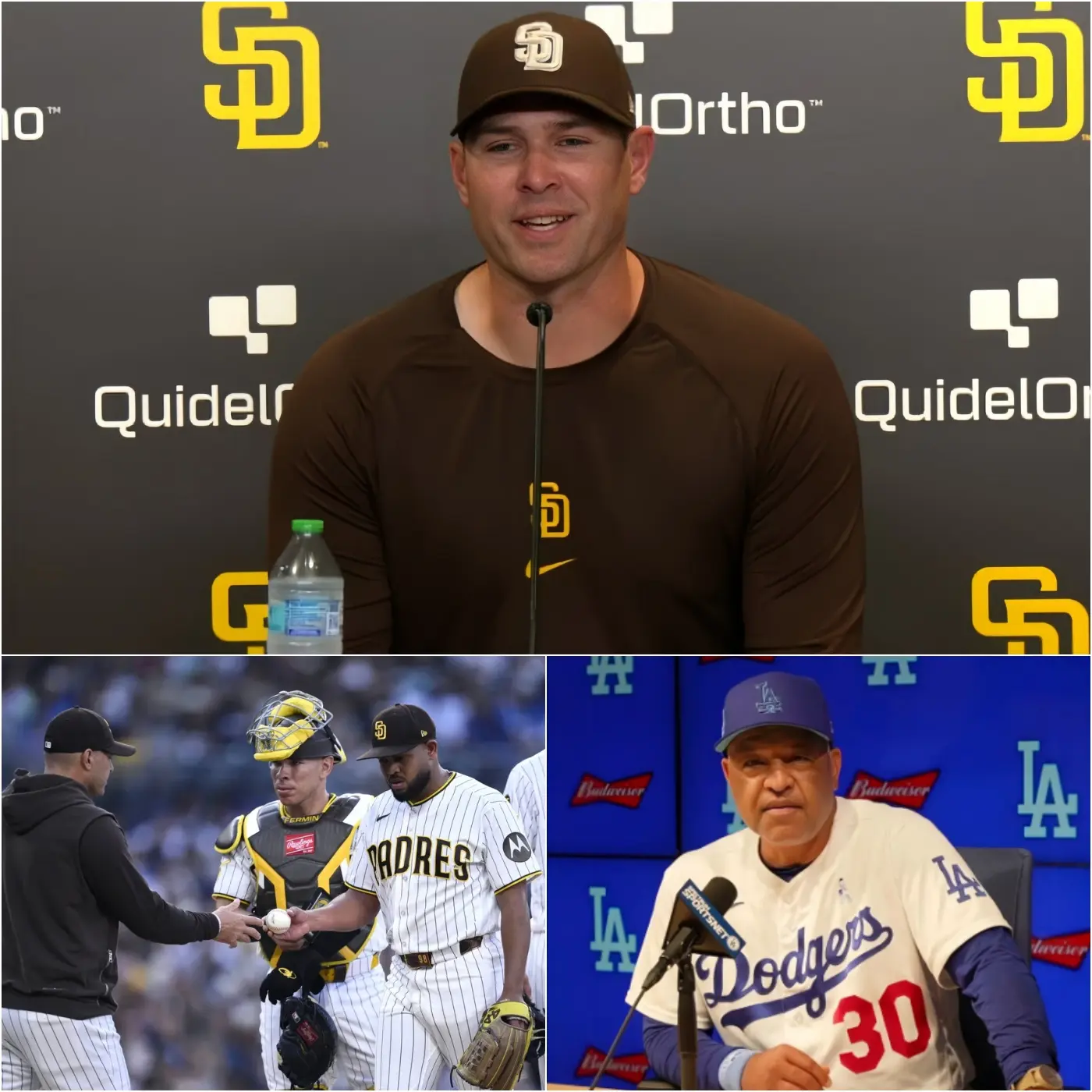 Cover Image for âTHE DODGERS DIDNâT DEFEAT US ON MERITâTHEY HAD THE UMPIRE AND THEIR CONNECTIONS ON THEIR SIDE!â Padres manager Craig Stammen lashed out following a crushing 4â0 loss to Los Angeles, insisting the outcome had little to do with genuine skill