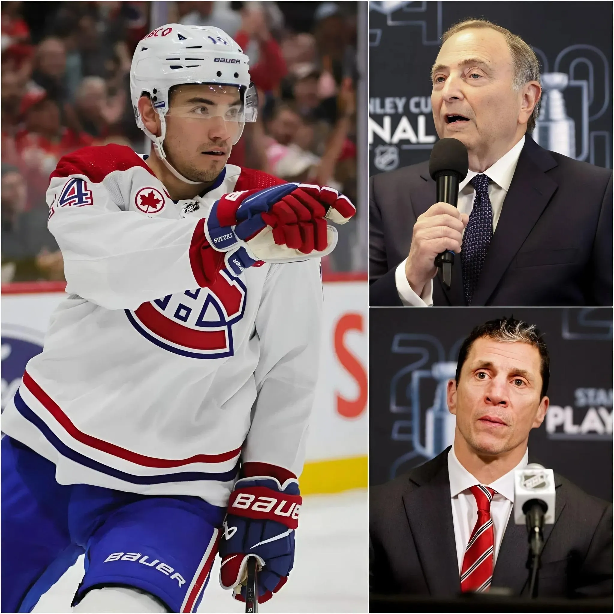 Cover Image for 🚨 DERNIÈRE MINUTE : Juste avant la demi-finale, l’entraîneur des Carolina Hurricanes, Rod Brind’Amour, a soudainement demandé au président de la NHL l’ouverture d’une enquête antidopage visant Nick Suzuki.