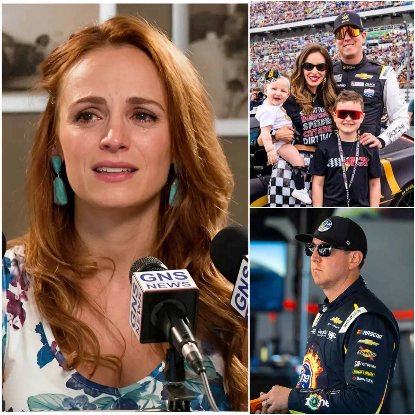 Cover Image for âŒïžđââHe fought until his very last moments, whether on a hospital bed or on the racetrackâŠââ â With a voice choked by tears, Samantha Busch, the wife of racing legend Kyle Busch, has officially confirmed the heartbreaking news of her husbandâs passing after a long and courageous battle with illness.