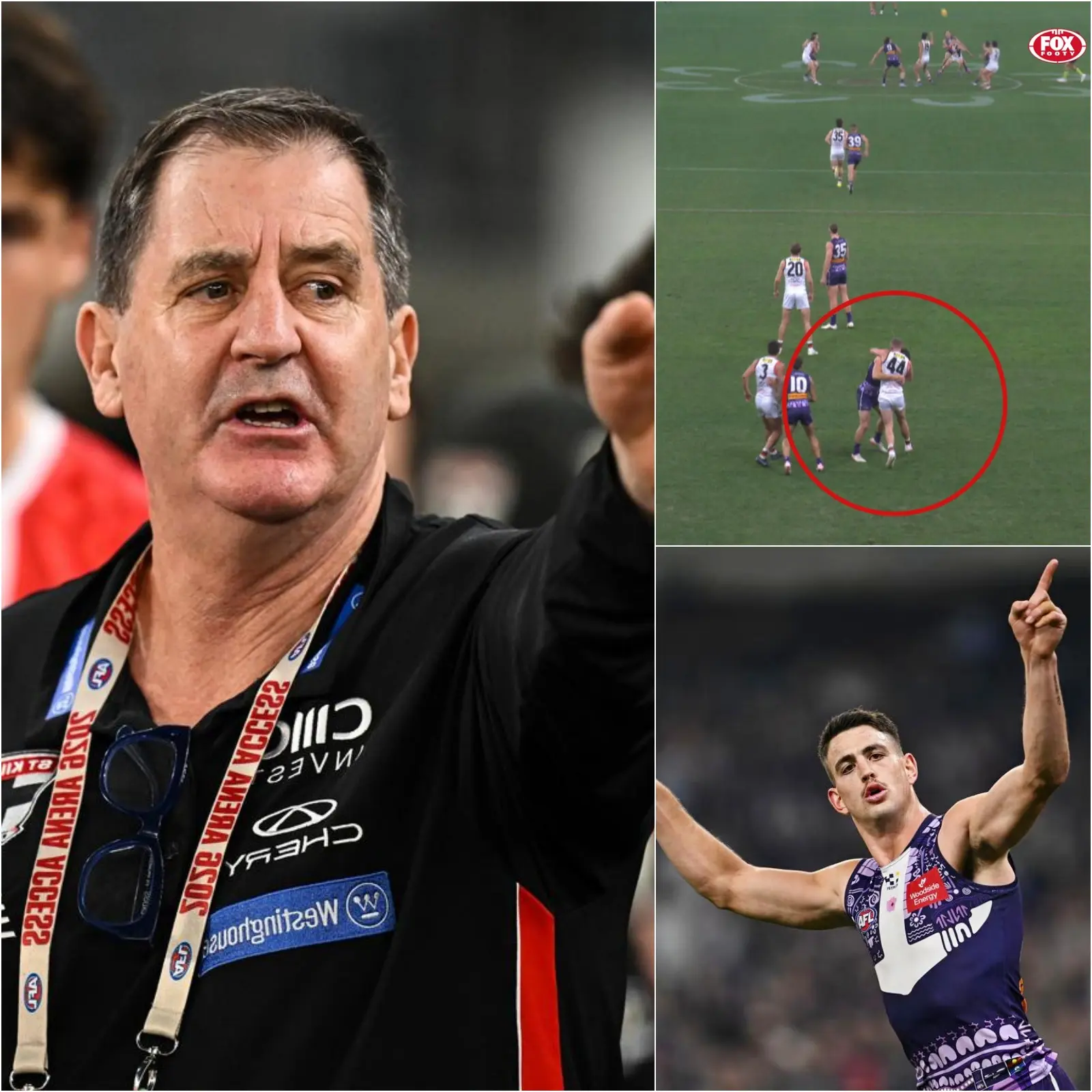 Cover Image for 💥“I thought it was a bit of a floorshow…” St Kilda coach Ross Lyon has sℓɑmmed the ‘BIZARRE’ actions of Fremantle forward Pat Voss — expσsing “loophole” that perhaps no one had noticed…😲👇