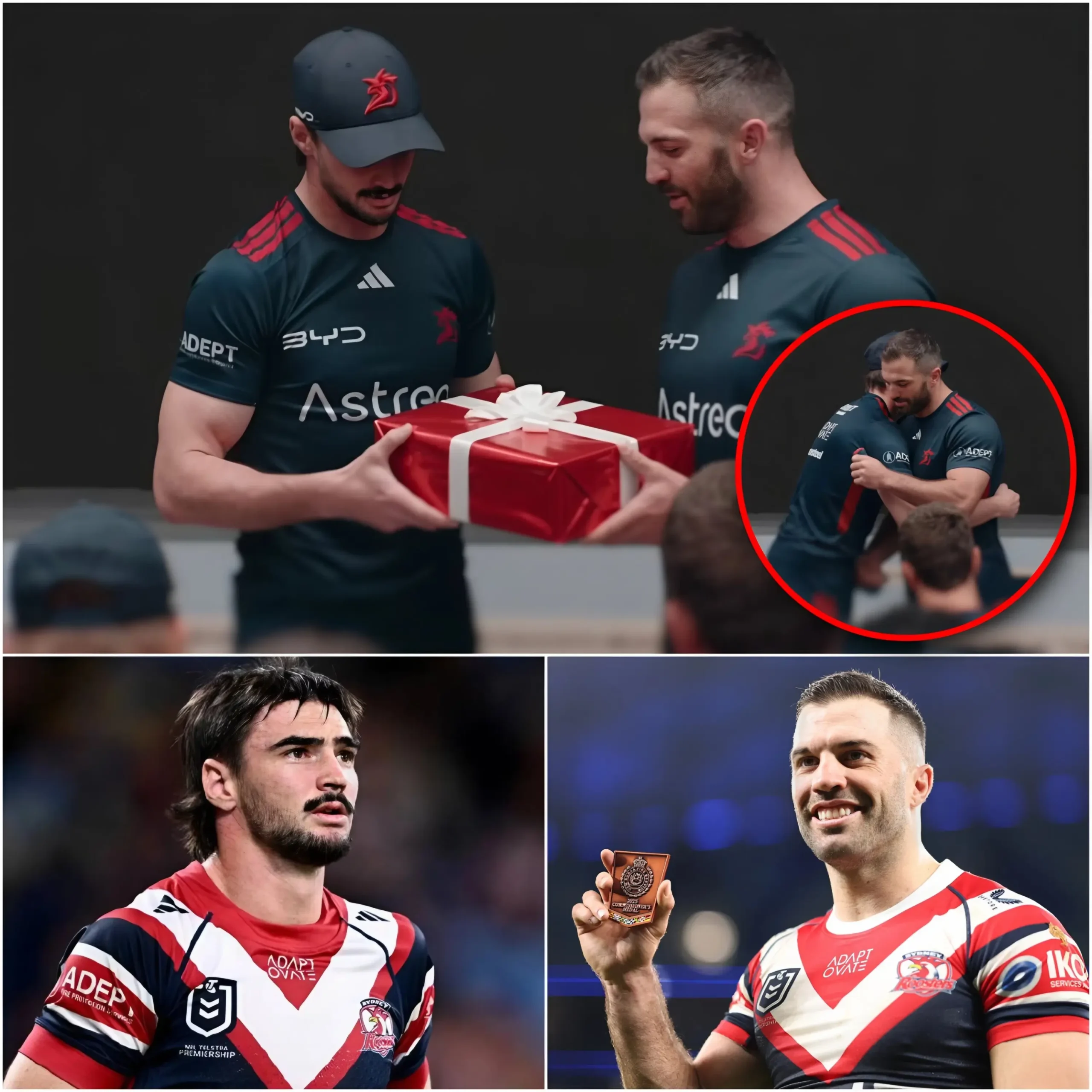 Cover Image for ❤️ “You reminded us that nobody is allowed to give up…” After a recent training session, James Tedesco created a moment that left the entire rugby league world speechless when he unexpectedly walked over to Cody Ramsey carrying a special gift that had never been revealed beforehand.