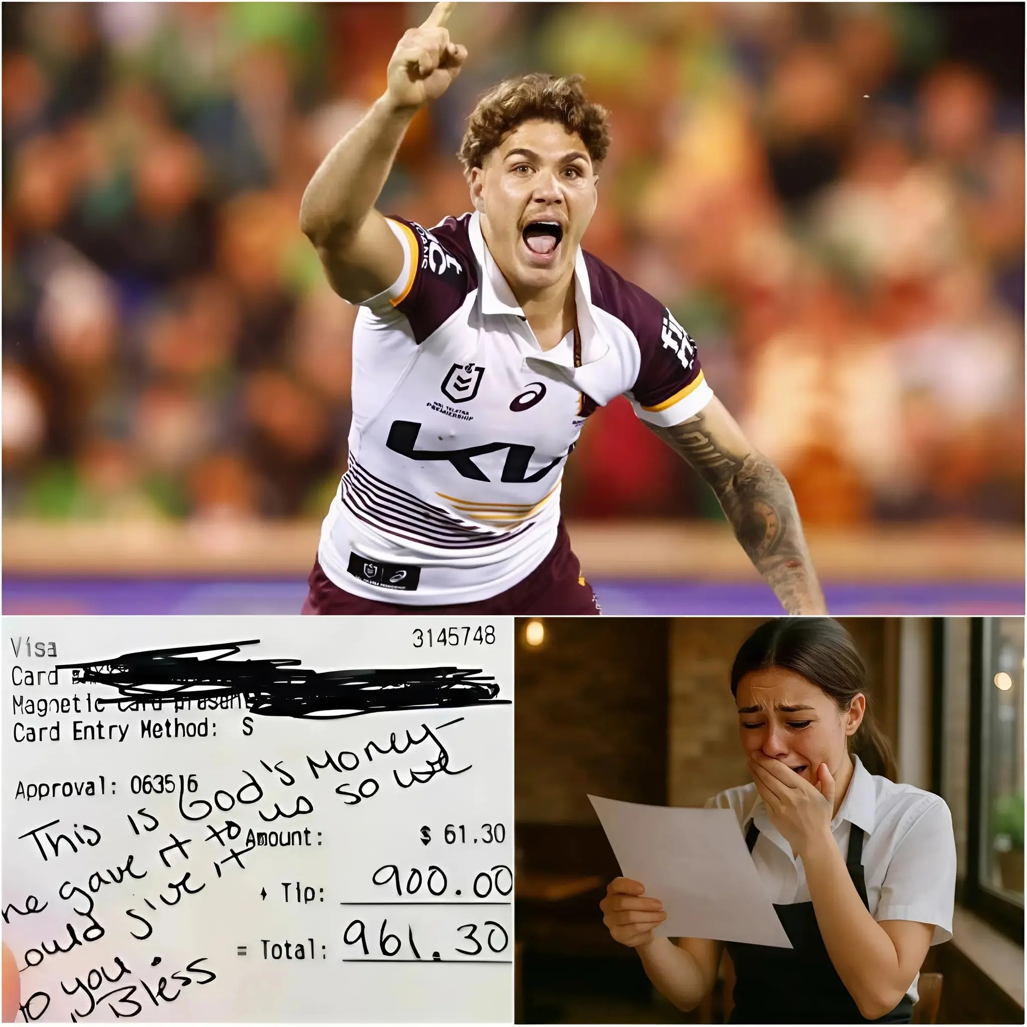 Cover Image for BREAKING NEWS: Misa, a 24-year-old waitress, had no idea she was serving NRL superstar Reece Walsh