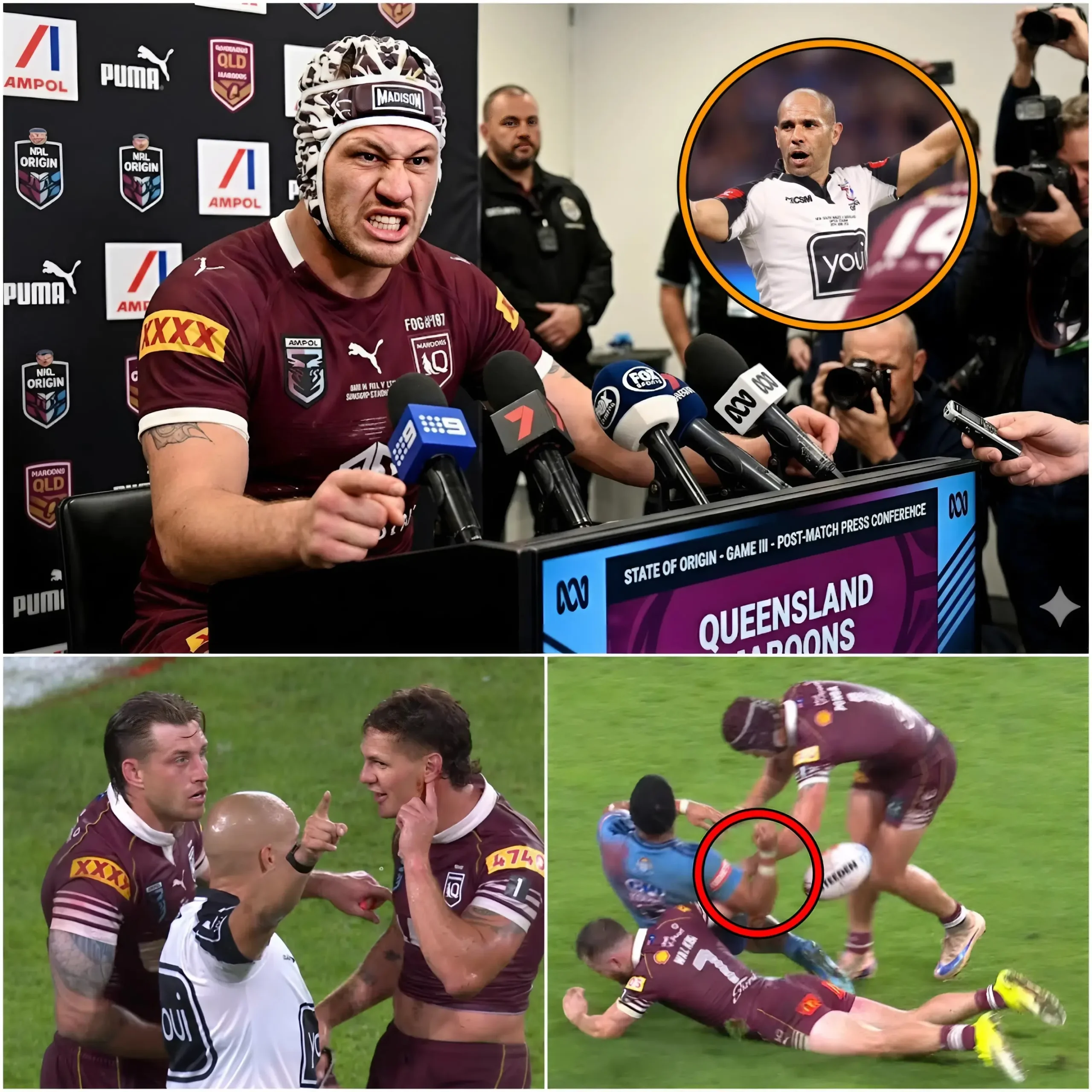 Cover Image for The NRL was forced to hold an emergency meeting after Queensland Maroons’ 20-22 defeat to the New South Wales Blues.