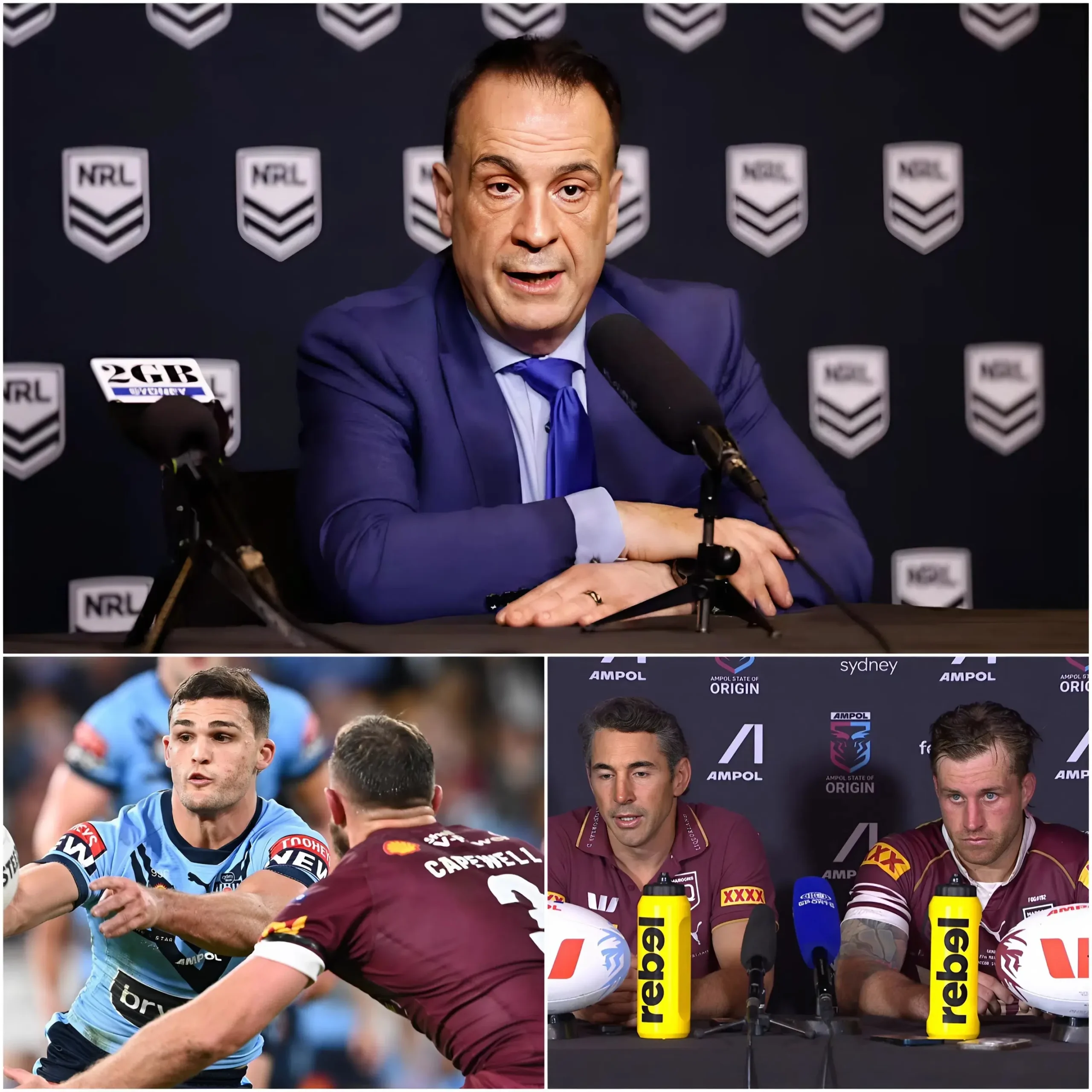 Cover Image for 🔴BREAKING NEWS: After a full day of investigation, National Rugby League chairman Peter V’landys has officially announced the results after reviewing evidence submitted by Queensland captain Cameron Munster