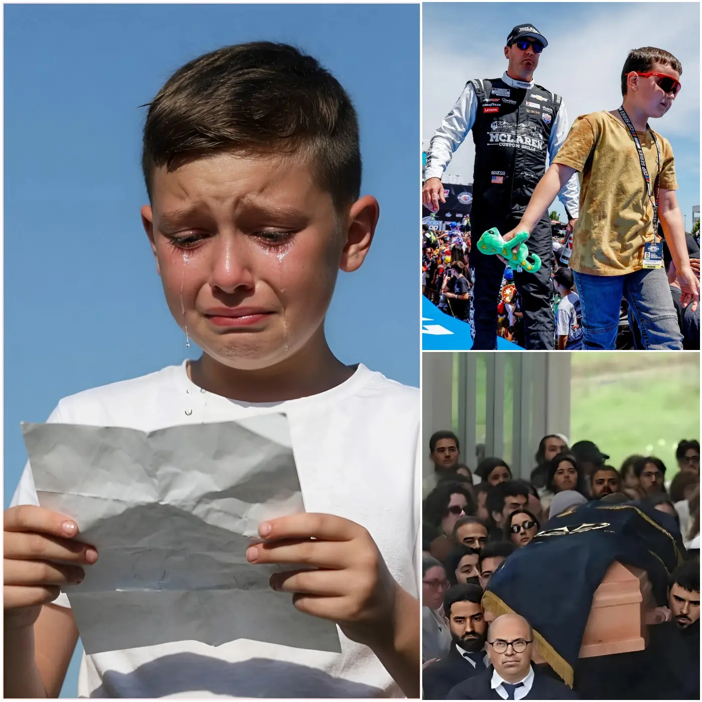 Cover Image for 💔🏁 “MOM… I CAN’T LIVE WITHOUT DAD!” Brexton Busch has moved the entire NASCAR community to tears as a handwritten letter, believed to be from the young boy, suddenly went viral amid the family tragedy involving Kyle Busch.