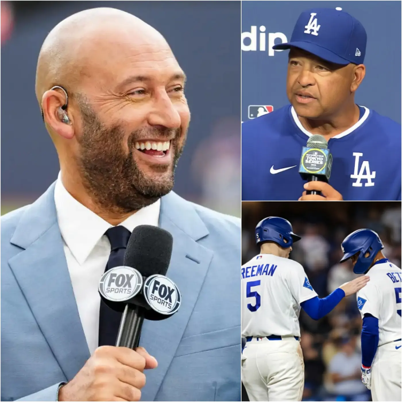 Cover Image for 🚨 “THE DODGERS DIDN’T WIN ON SKILL—THEY WON ON CALLS AND CONNECTIONS!” Derek Jeter ignited a firestorm on live TV after Los Angeles’ victory over Colorado