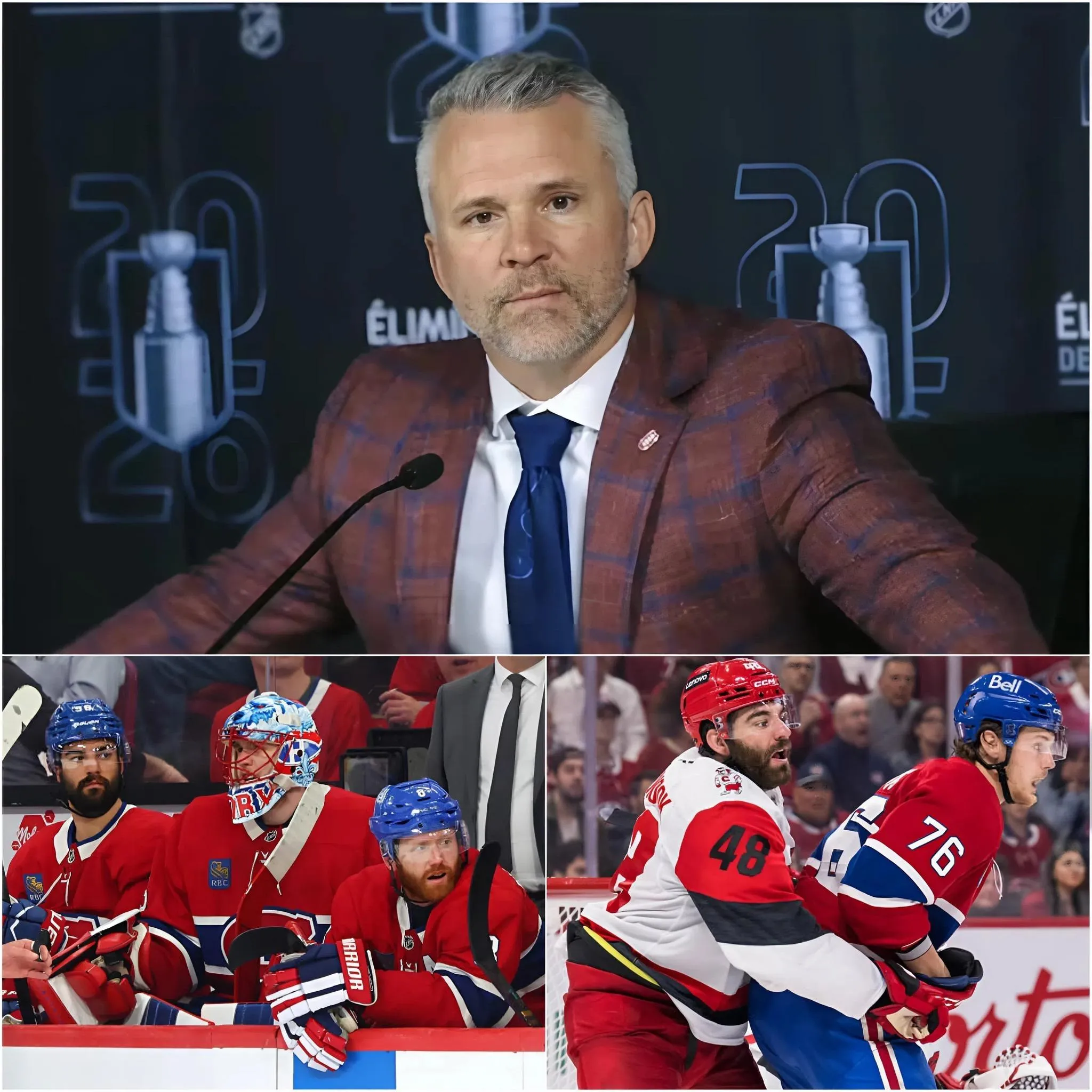 Cover Image for « C’est terrible. Je ne reverrai probablement jamais un joueur aussi mauvais de toute ma carrière d’entraîneur. »L’entraîneur-chef Martin St. Louis a brisé le silence, indigné, après la défaite humiliante 0-4 des Canadiens de Montréal face aux Hurricanes de la Caroline lors du match 4 de la finale de l’Association de l’Est, à domicile au Centre Bell.