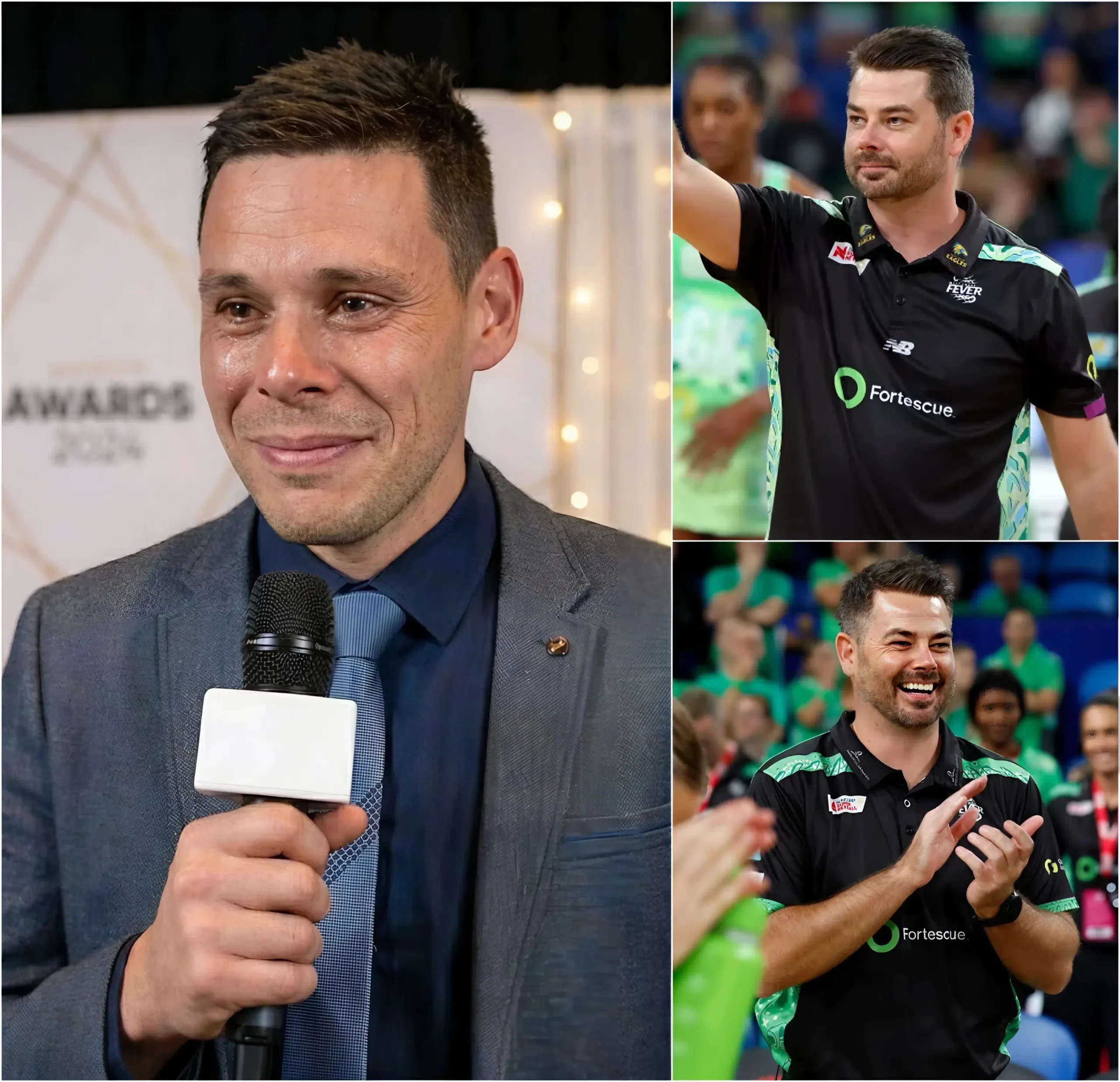 Cover Image for 💚🏐 “I DEDICATE THIS VICTORY TO THE MAN WHO WAS ALWAYS THERE FOR ME WHEN NO ONE ELSE BELIEVED…” — Dan Ryan moved the entire netball community with his tearful speech after West Coast Fever’s breathtaking victory