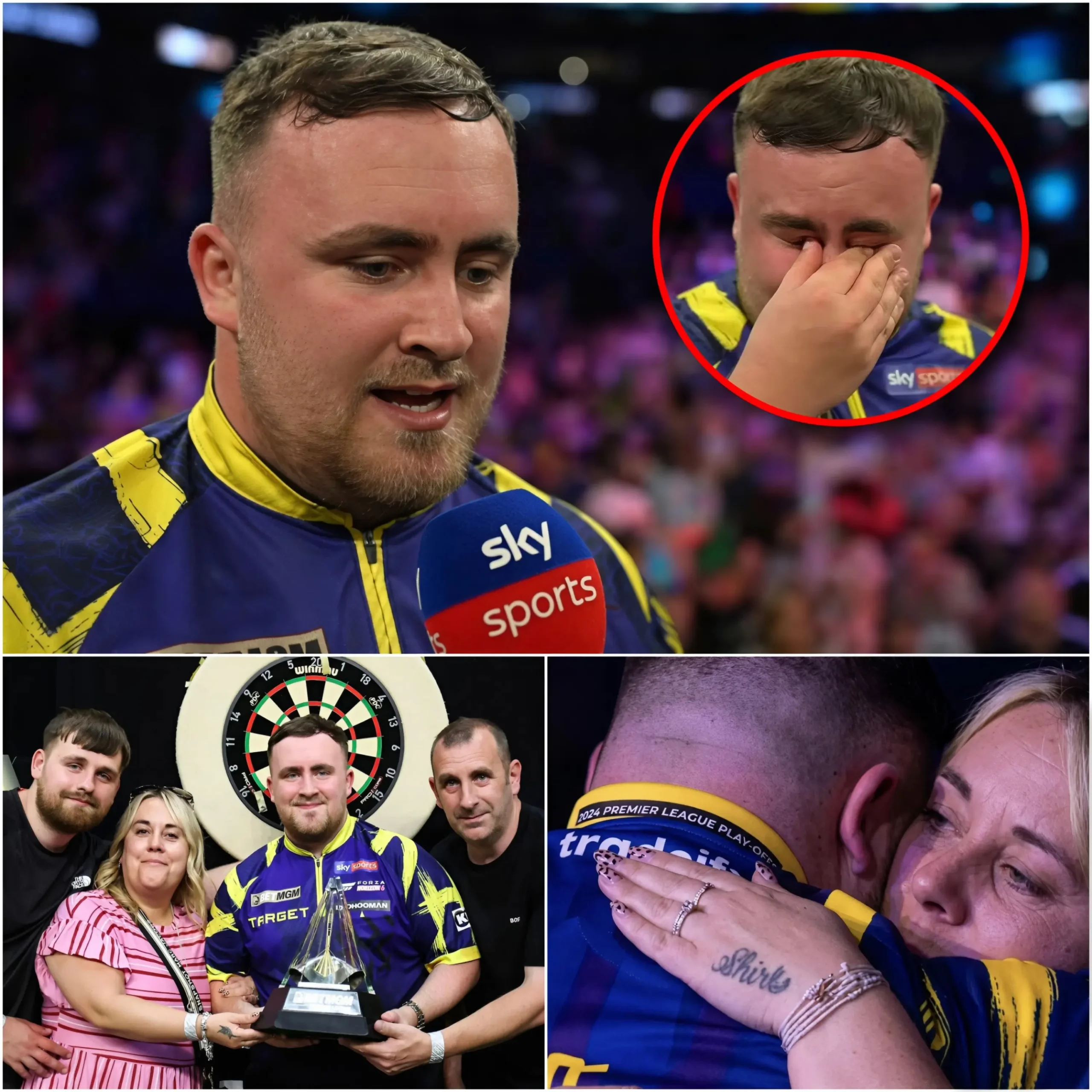 Cover Image for ❤️🎯 “This victory is for my mother…” Luke Littler could barely hold back his emotions when asked about his hard-fought Premier League Darts final victory over Luke Humphries.