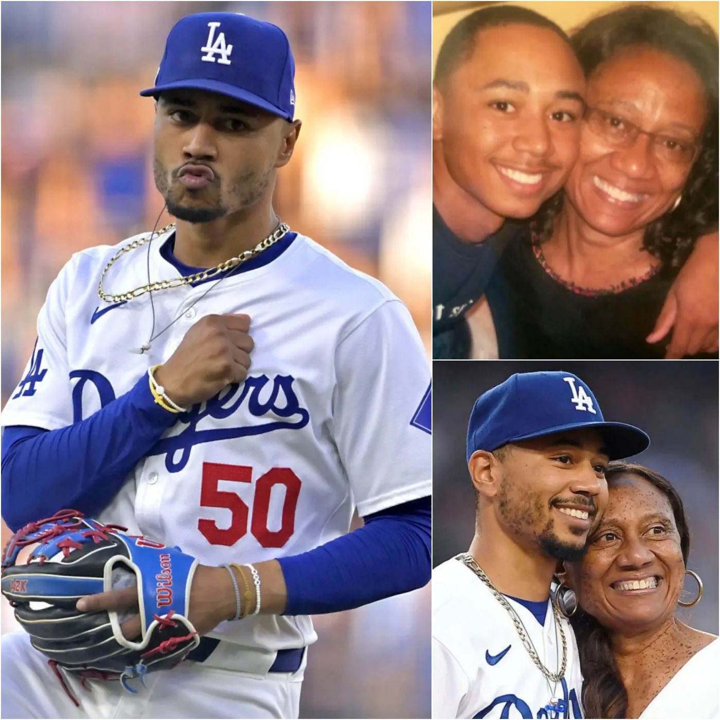 Cover Image for 🔥 10 MINUTES AGO: Mookie Betts Gives Half Of Last Season’s Bonus To Fund His Mother’s Retirement – “Without Mom, I wouldn’t be where I am today” Los Angeles Dodgers superstar Mookie Betts has once again shown the depth of his gratitude