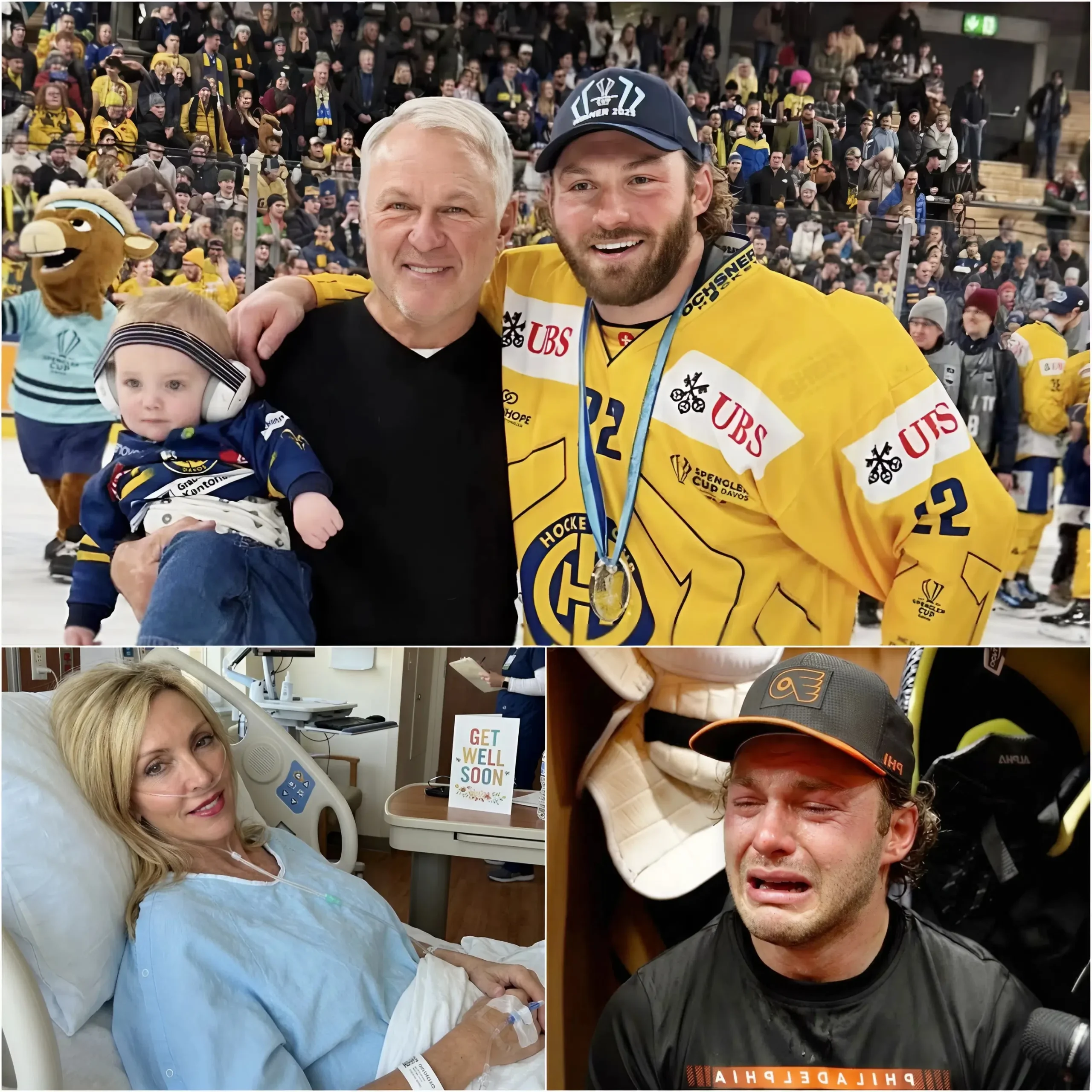 Cover Image for « C’était comme un présage… » Le fils de Claude Lemieux, Brendan Lemieux, était assis sur le canapé, tremblant. Les yeux rougis, le visage gonflé par les larmes, il a révélé d’une voix vacillante que sa mère venait de recevoir un diagnostic concernant une maladie grave. Il s’est soudainement complètement effondré