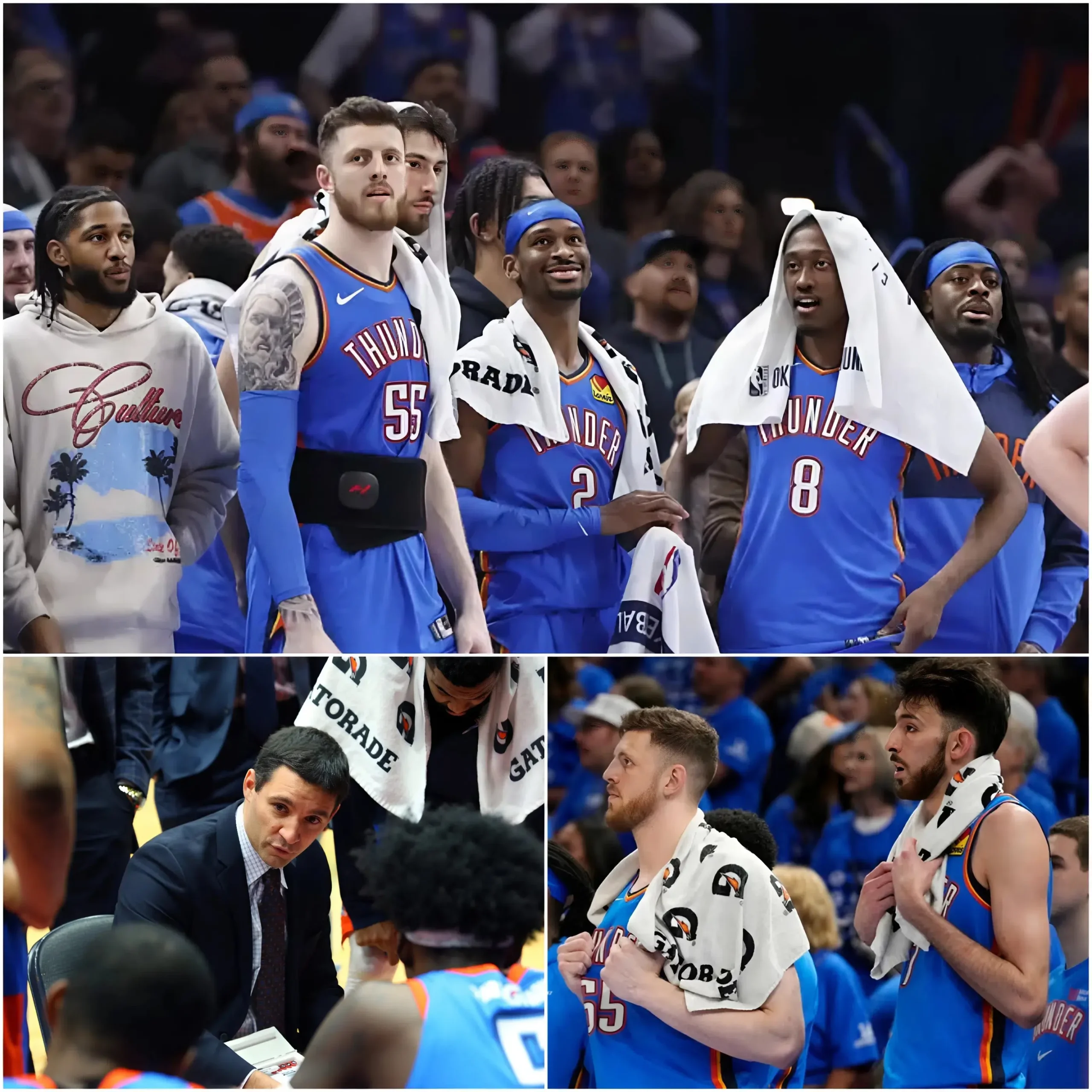 Cover Image for 🔴🏀 LEAKED: A rare behind-the-scenes locker room video from the Oklahoma City Thunder following their defeat against the San Antonio Spurs has suddenly surfaced online. The footage is said to show head coach Mark Daigneault in an extremely angry and emotional state inside the locker room, delivering a brutal post-game criticism immediately after the team’s Game 7 playoff loss.