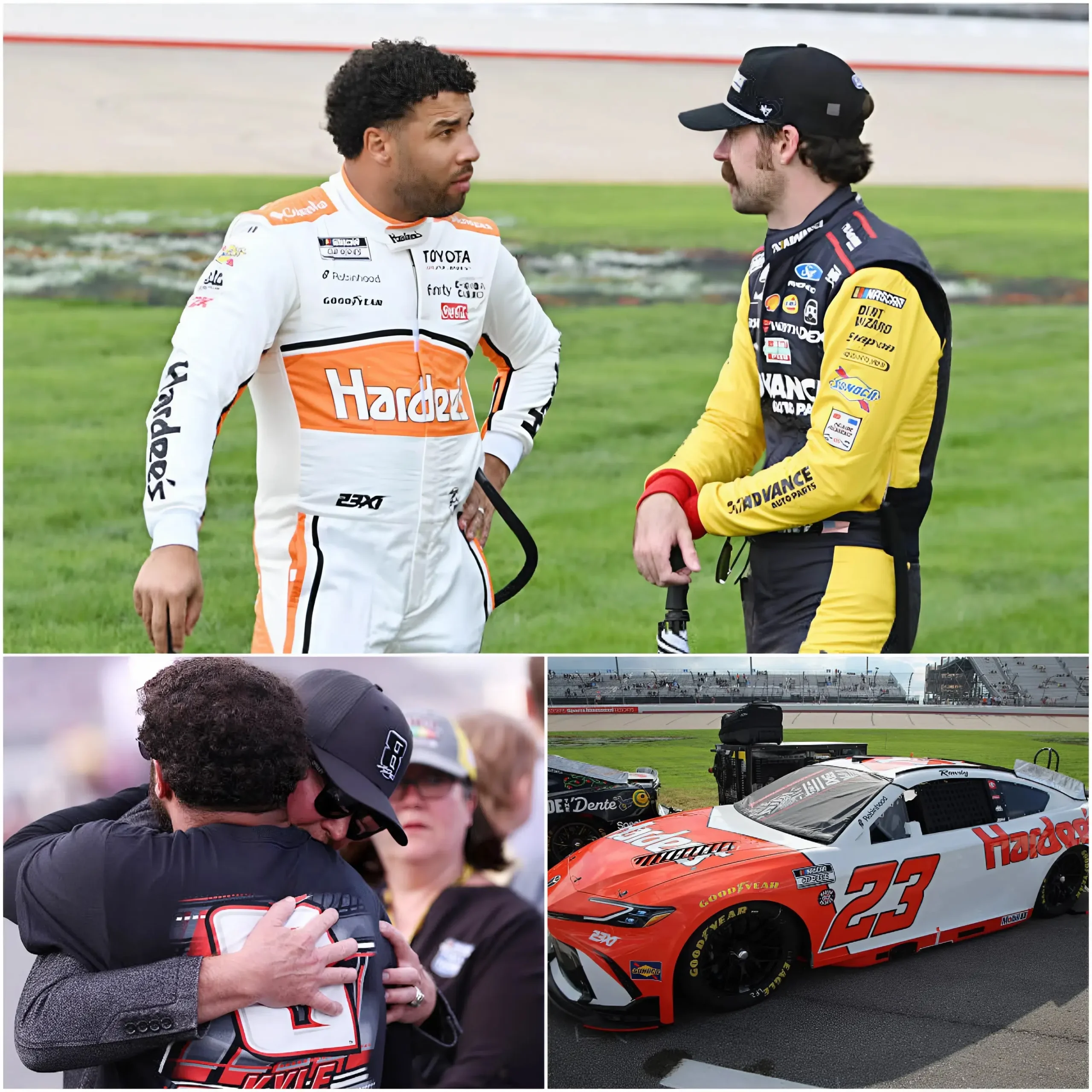 Cover Image for 😔🔥 “I DON’T EVEN RECOGNIZE MYSELF OUT ON THIS TRACK ANYMORE…” Bubba Wallace shared these raw and emotional words after being forced to retire midway through the Nashville Cracker Barrel 400 — ending a day that began with high expectations in a heavy atmosphere of disappointment and frustration.