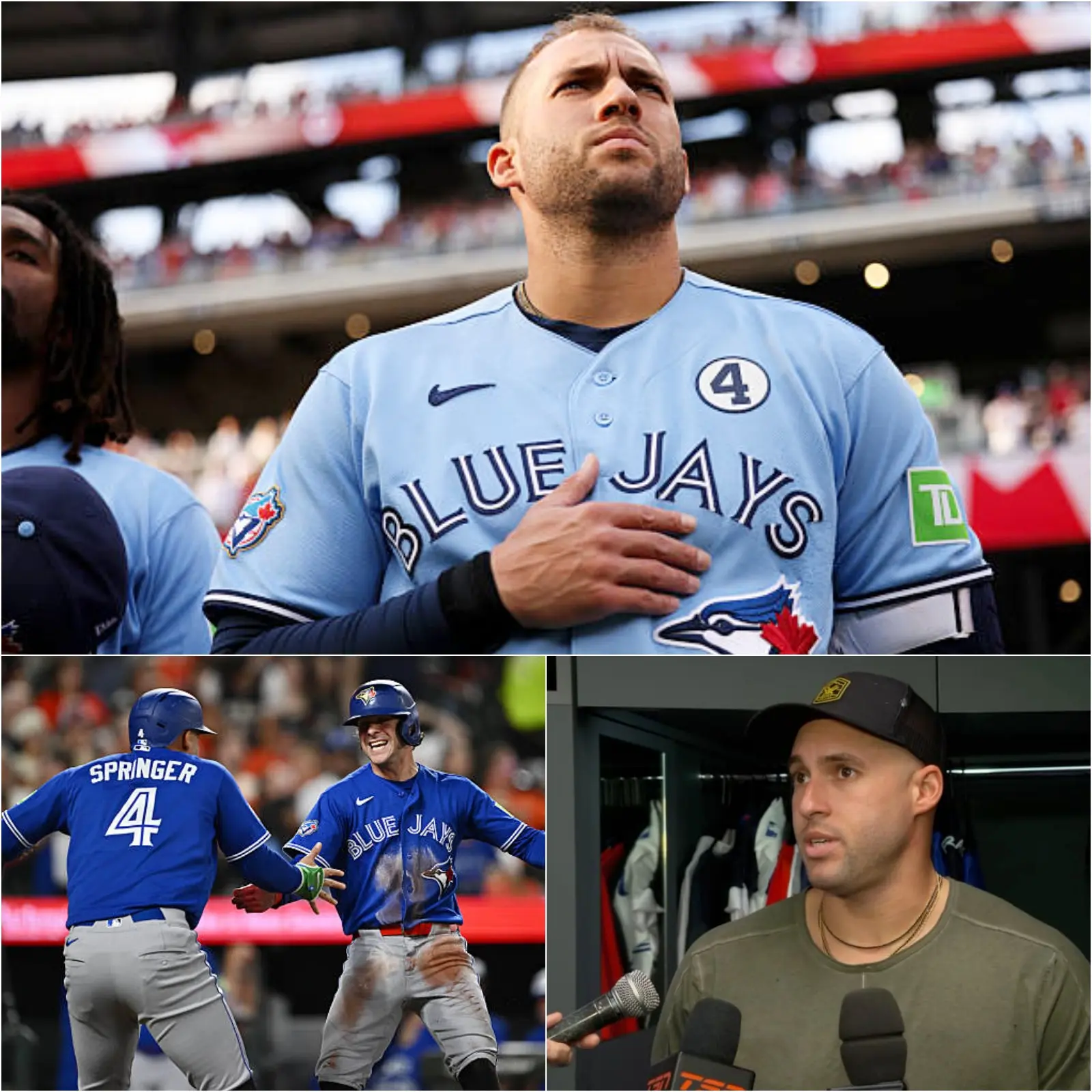Cover Image for “I love this city, I love the Canadian fans more than anything,” George Springer Accepts a Pay Cut to Stay with the Blue Jays. “Toronto has given me more than just a contract. This city has given me a home, my family, wonderful memories, and a sense of belonging to something special.