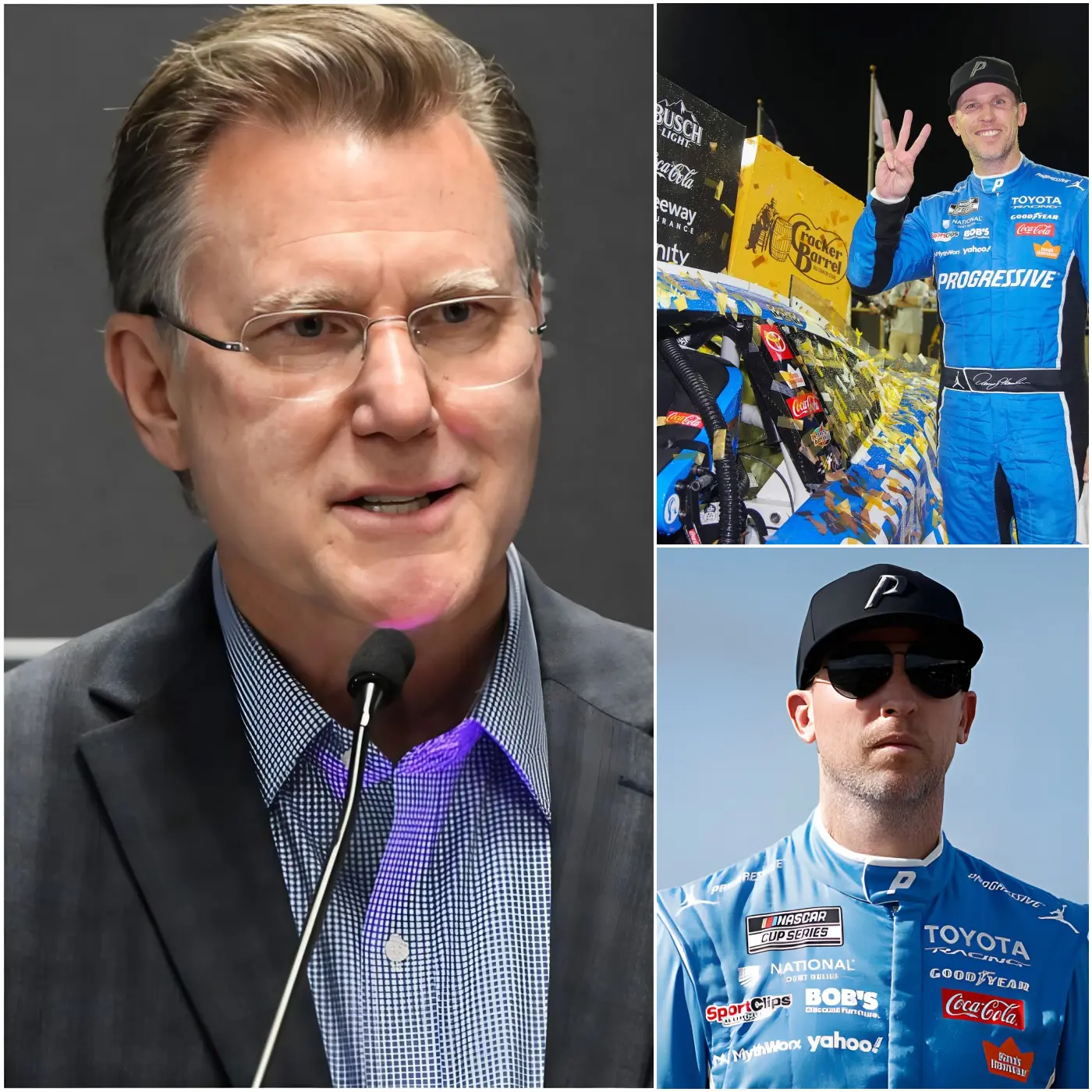 Cover Image for 🛑🏁 “We can’t hide this any longer.” — NASCAR has finally broken its silence and released the official investigation results regarding the shocking fraud allegations. 🏆 Denny Hamlin wins the Cracker Barrel 400 in Nashville! 👇