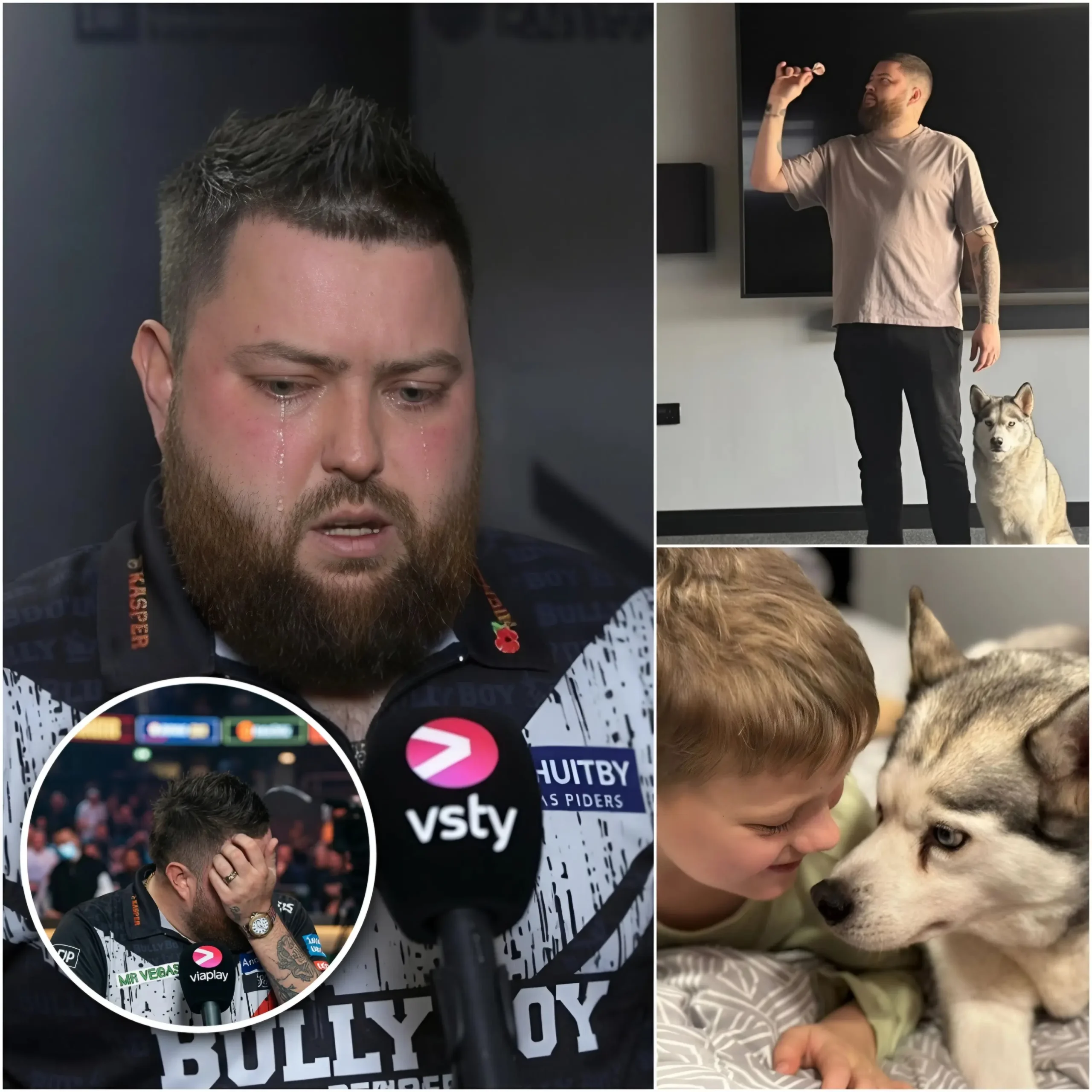 Cover Image for 💔😢 “Heaven gained a beautiful angel, but our world feels so much emptier without her…” Darts star Michael Smith has heartbreakingly confirmed the passing of one of the most special members of his family — his beloved dog Luna.