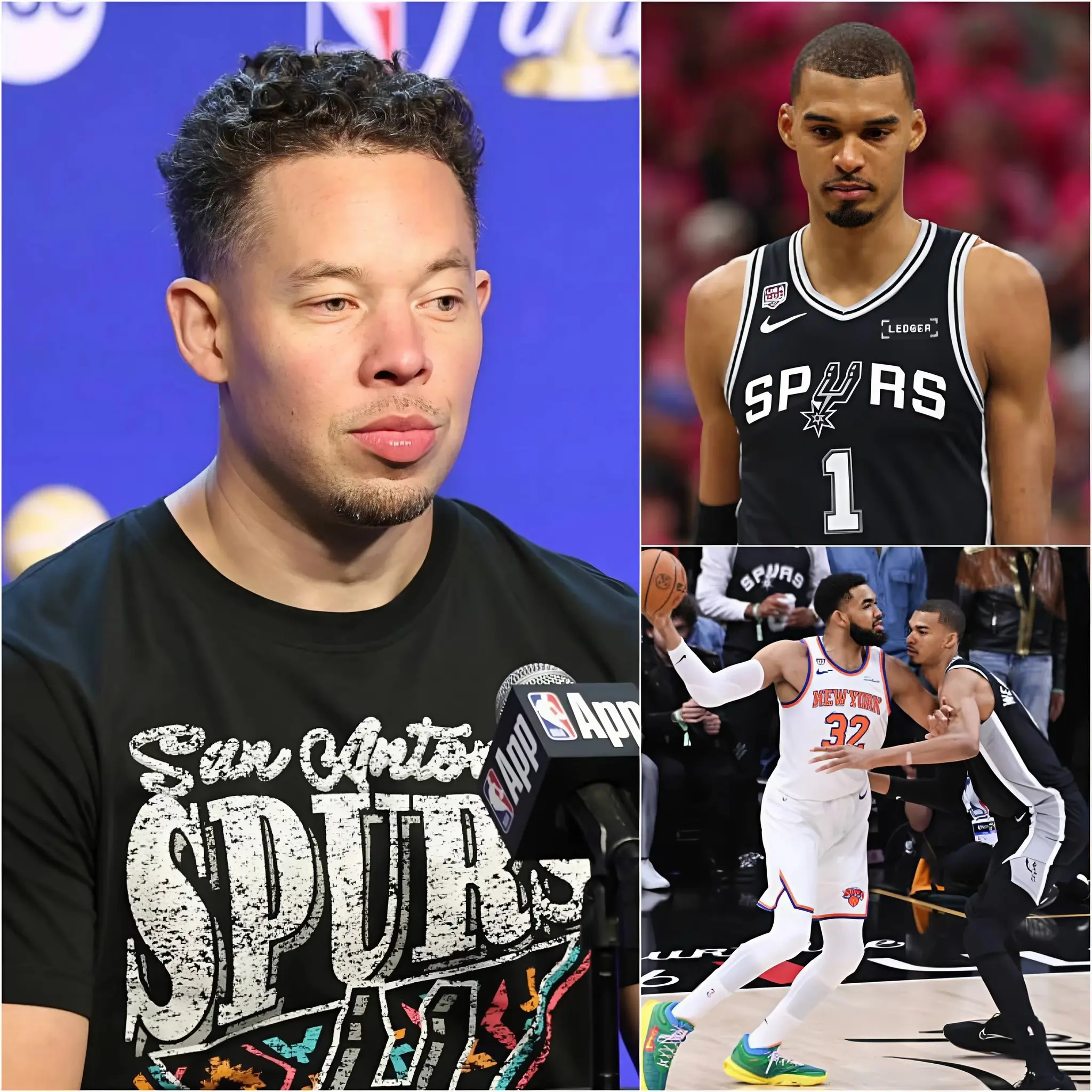 Cover Image for 🏀🚨 San Antonio Spurs head coach Mitch Johnson has revealed the heartbreaking reason why his players, especially Victor Wembanyama, were unable to perform at 100%, resulting in the shocking 95–105 loss to the New York Knicks in Game 1 of the NBA Finals.