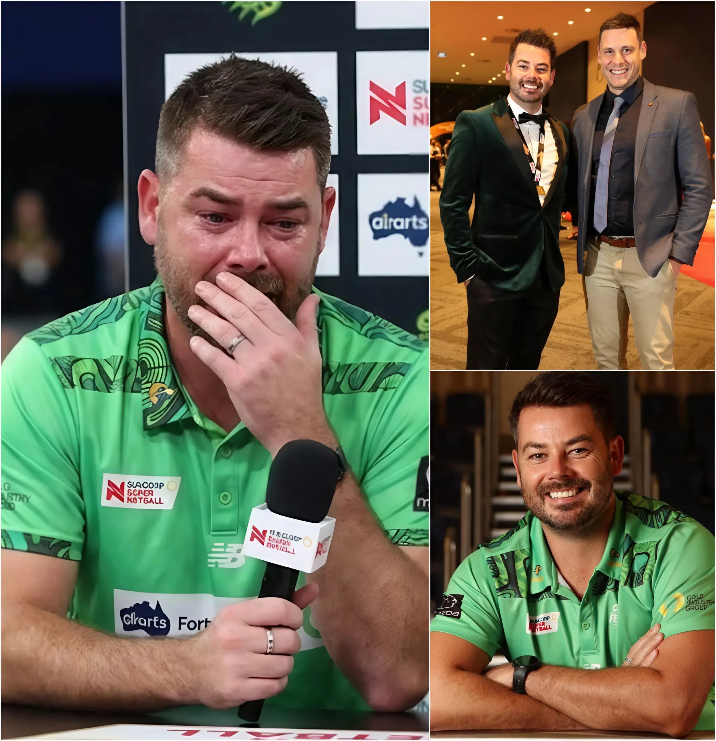Cover Image for 😢 “WITHOUT HIM, THERE WOULD BE NO COACH TODAY…” — Dan Ryan burst into tears immediately after West Coast Fever’s remarkable triumph, struggling to hold back his emotions as he thanked his father