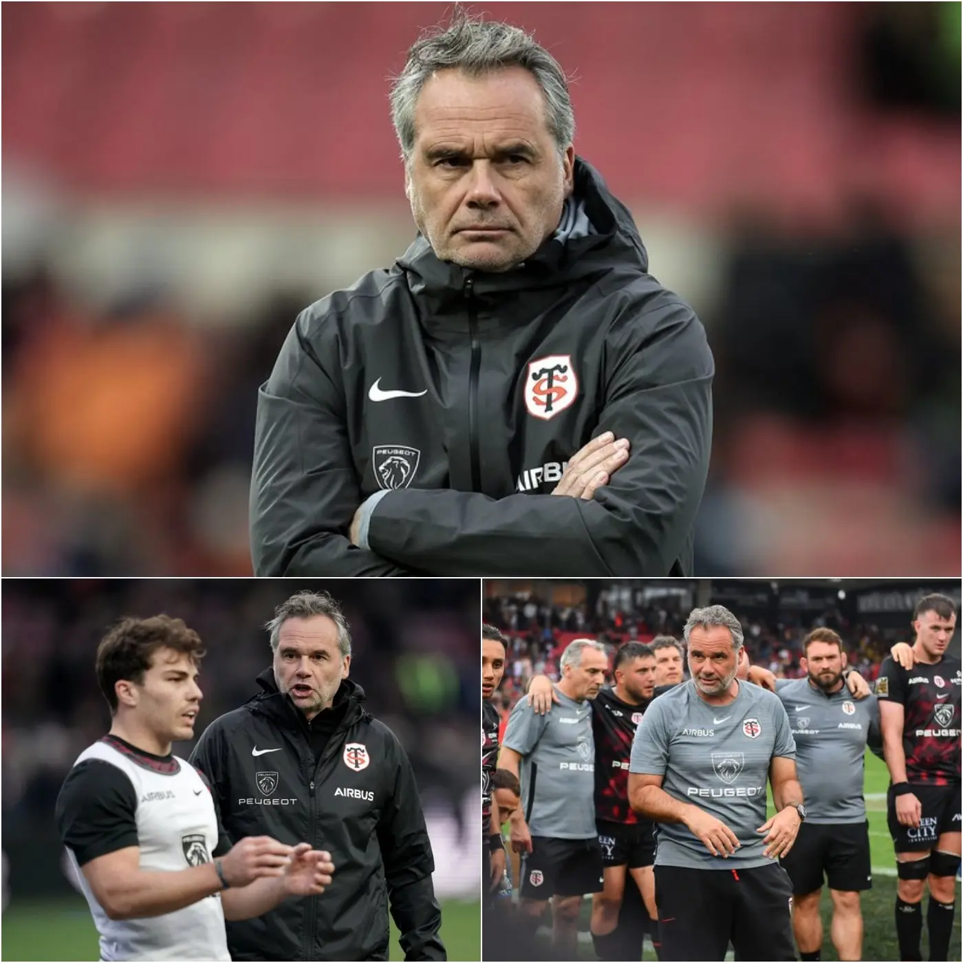 Cover Image for 🚨COUP DE CŒUR : L’entraîneur du Stade Toulousain, Ugo Mola, a dévoilé son onze de départ officiel : deux joueurs seront absents suite aux dernières annonces. Il a également donné deux raisons principales avant la rencontre face au Racing 92.