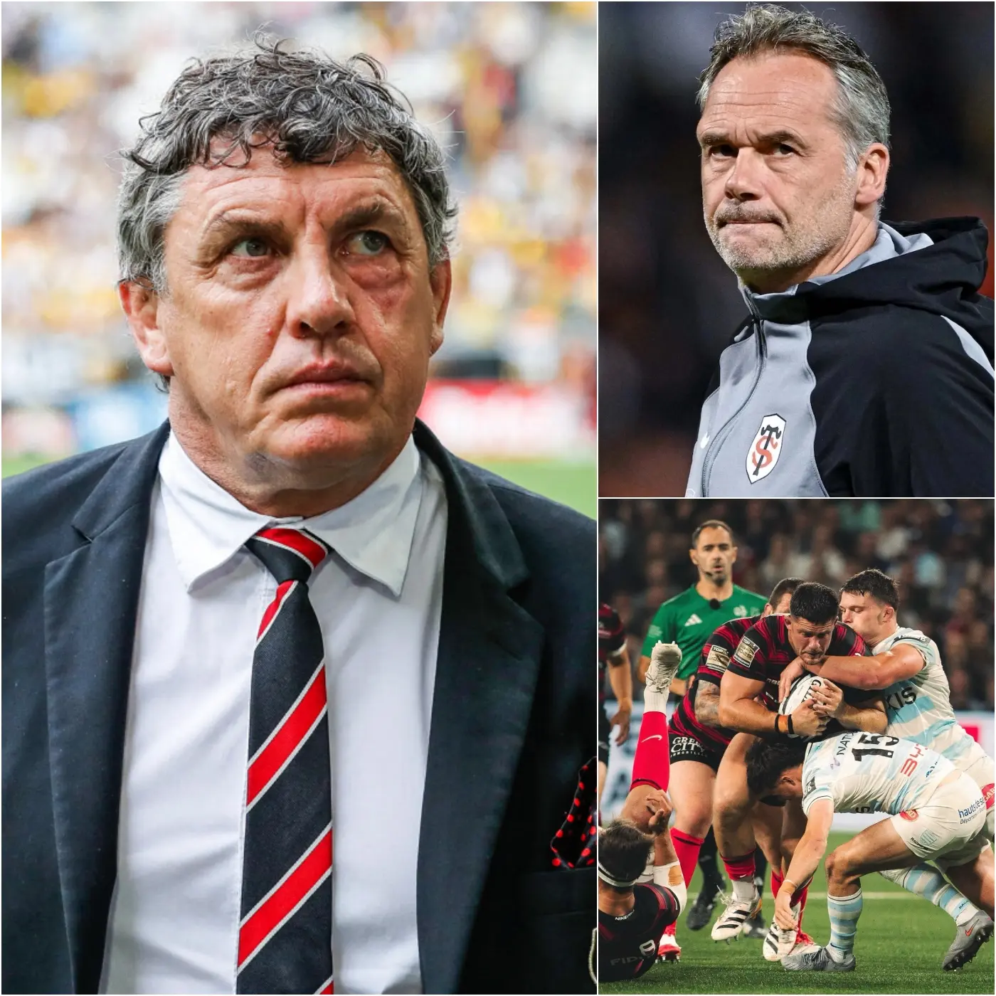 Cover Image for đš INFO FLASH : ImmĂ©diatement aprĂšs la dĂ©faite humiliante face au Racing 92 lors de la 26e journĂ©e, la direction du Stade Toulousain a convoquĂ© une rĂ©union interne dâurgence de plus dâune heure, rĂ©unissant les hauts responsables du club suite Ă la douloureuse dĂ©faite 20-31 contre le Racing 92