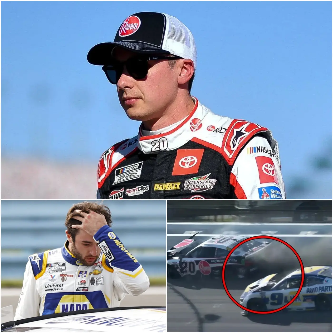 Cover Image for 🚨🏁 3 MINUTES AGO: Christopher Bell has officially submitted an urgent request to NASCAR, demanding an immediate special investigation into Chase Elliott’s car following the horrifying crash at the FireKeepers Casino 400.
