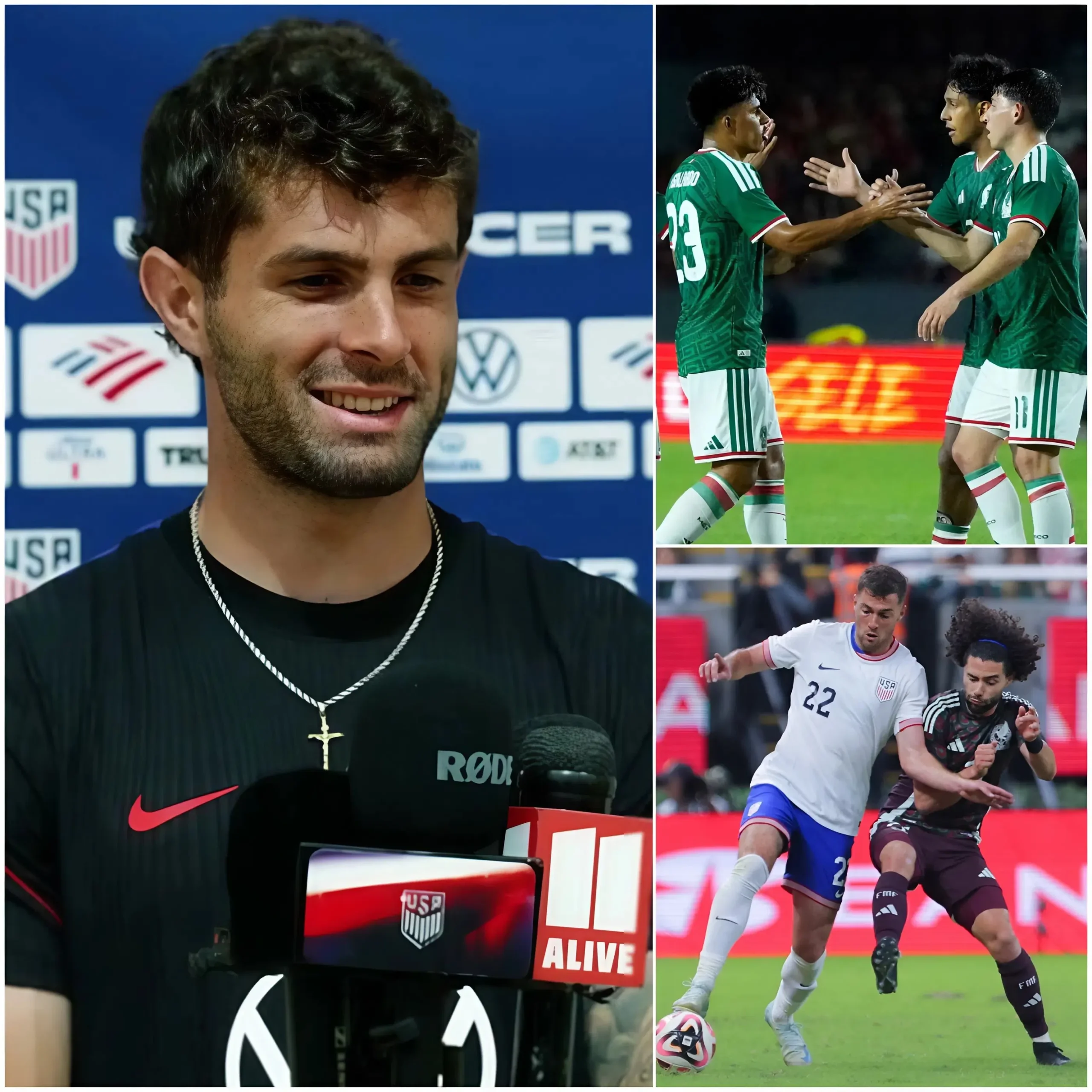 Cover Image for “NO SON LAS POTENCIAS EUROPEAS, QUIERO ENFRENTARME A MÉXICO” El capitán de la selección de Estados Unidos, Christian Pulisic, lanzó un desafío amistoso a la selección mexicana antes del torneo.