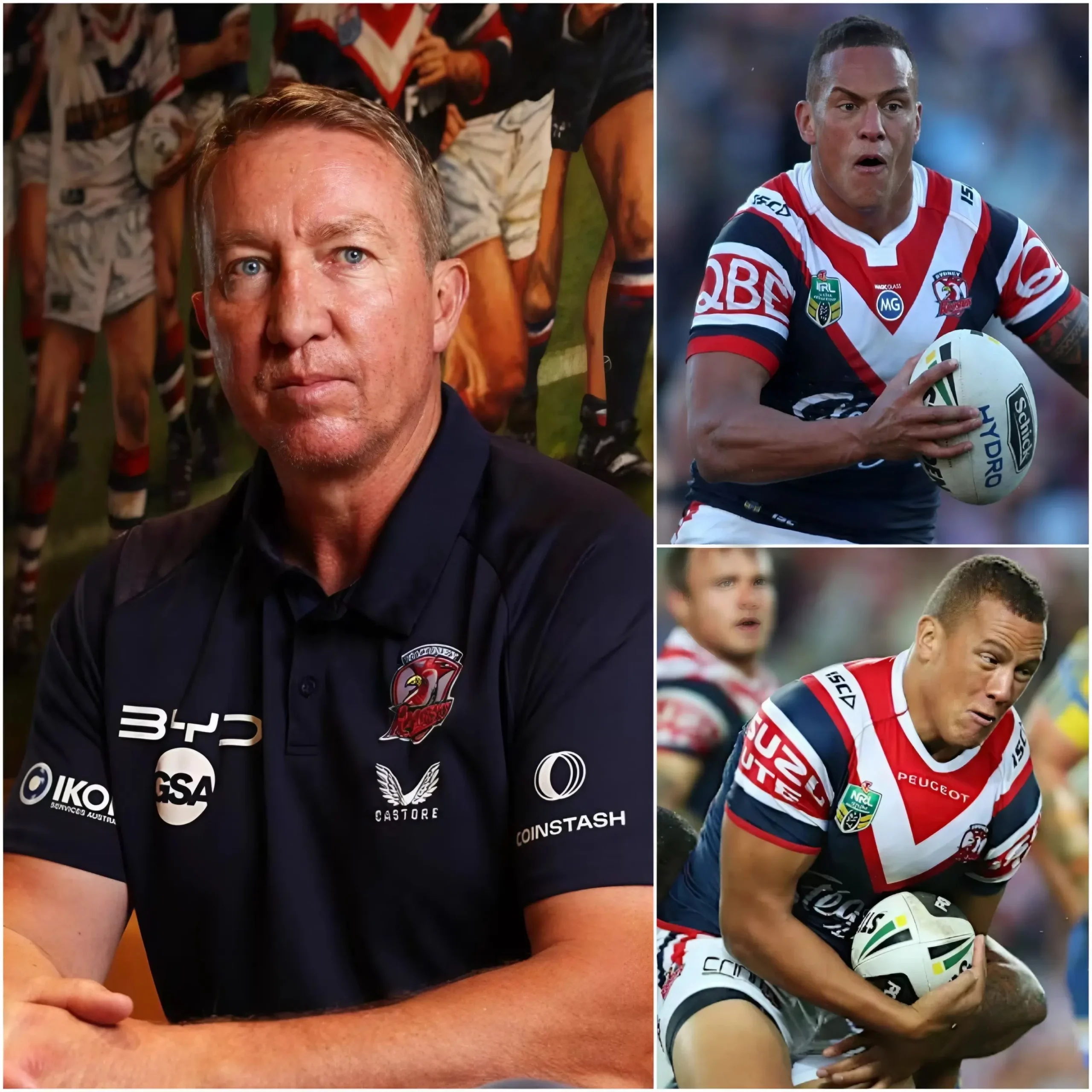 Cover Image for 🏉💔 Trent Robinson has broken his silence following former Roosters player Kane Evans’ emotional decision to publicly come out as gay.