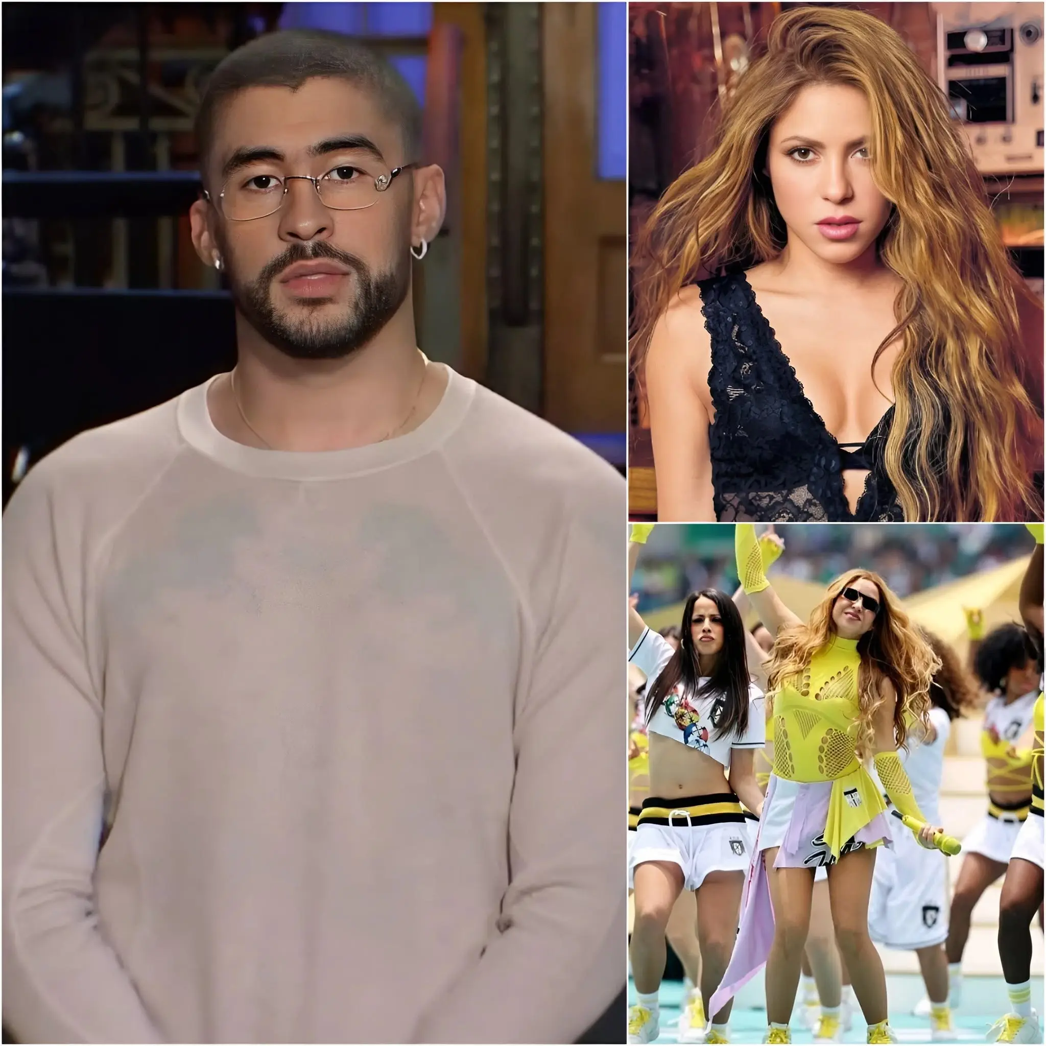 Cover Image for 🚨 “¡ESA MULTITUD DEBERÍA SER MÍA, NO DE ELLA!” Bad Bunny habría reaccionado con evidente frustración después de ver la actuación de apertura de Shakira en la Copa del Mundo.
